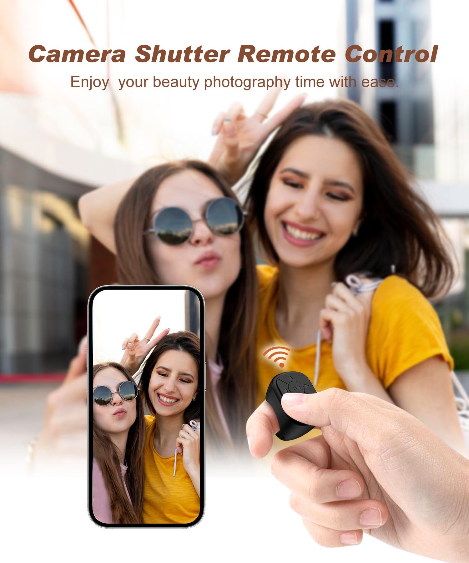YIBAOCOM TikTok Scrolling Ring - Remote Control for TikTok & Rednote, Bluetooth Page Turner for iPhone iPad, Camera Shutter Short Video and Music Remote Controller, iOS Android Phone Compatible - Image 4
