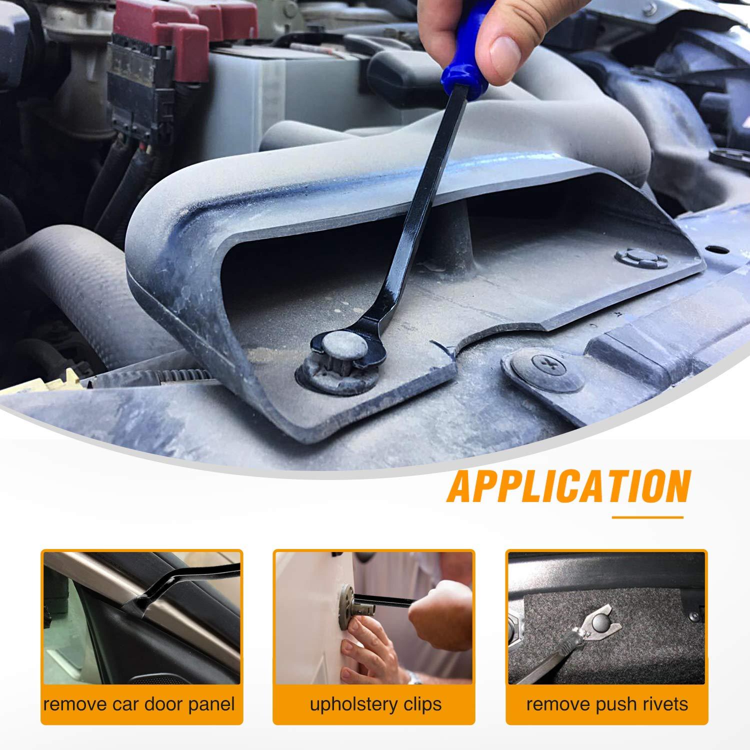 GOOACC 5PCS Auto Trim Removal Tool Kit No-Scratch Pry Tool Kit for Car Door Clip Panel & Audio Dashboard Dismantle -5PCS - Image 7