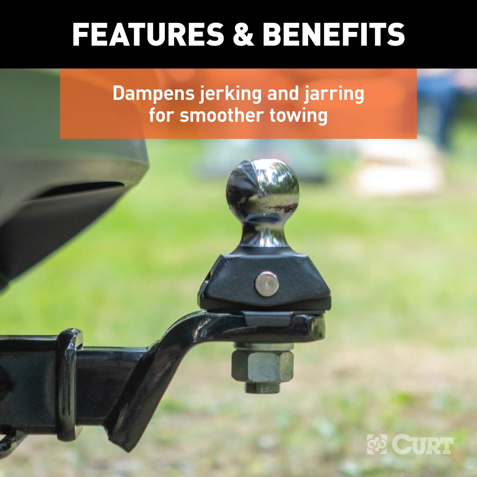 CURT 40047 RockerBall Cushion Hitch Trailer Ball 7,500 lbs, 2-Inch Diameter, 1-Inch Shank - Image 5