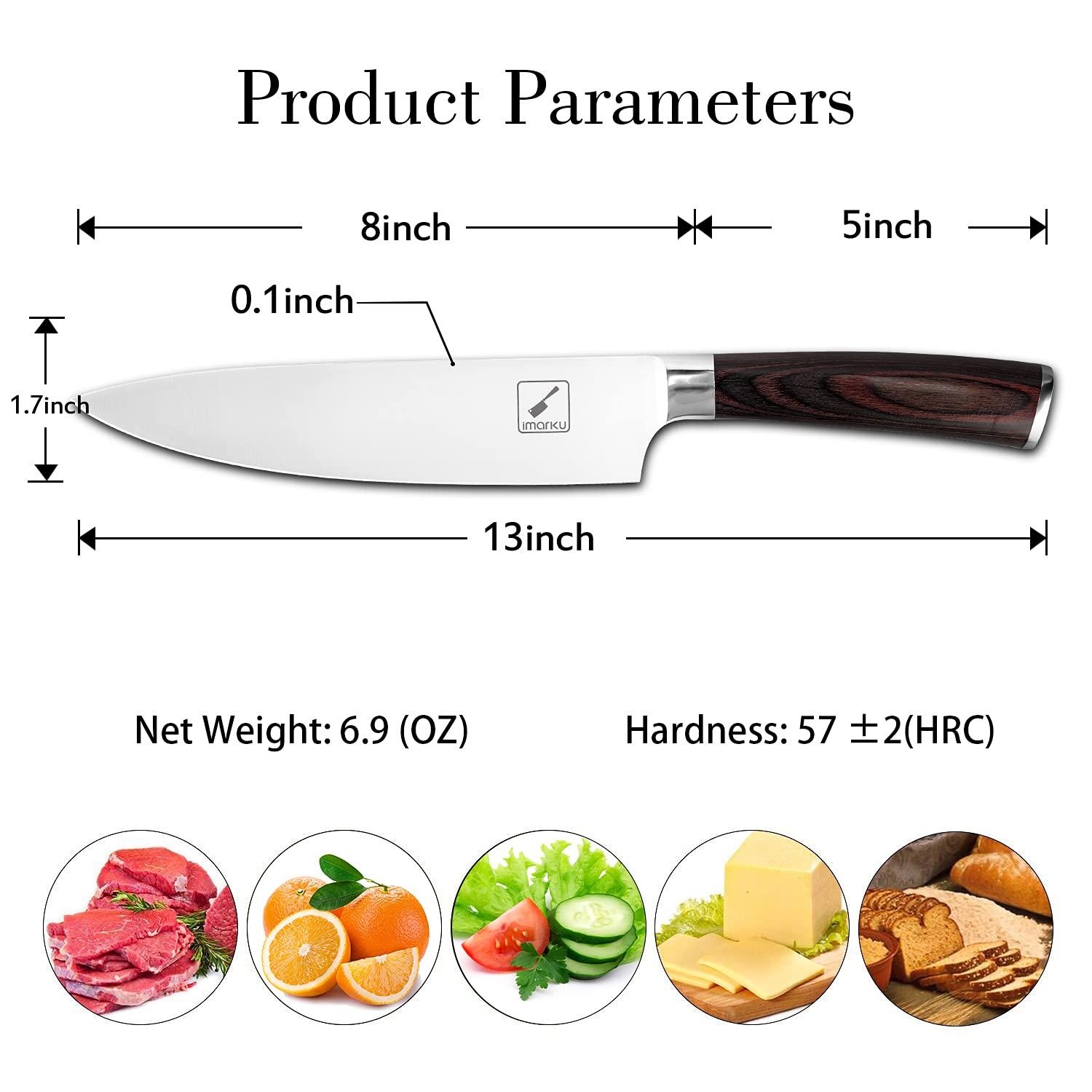 imarku Chef Knife - 8 Inch Home Essentials Sharp Kitchen knife HC Steel Japanese Knife Paring knife, Birthday Gifts for Women/Men, Gifts for Mom/Dad, Kitchen Gadgets with Premium Gift Box - Image 3