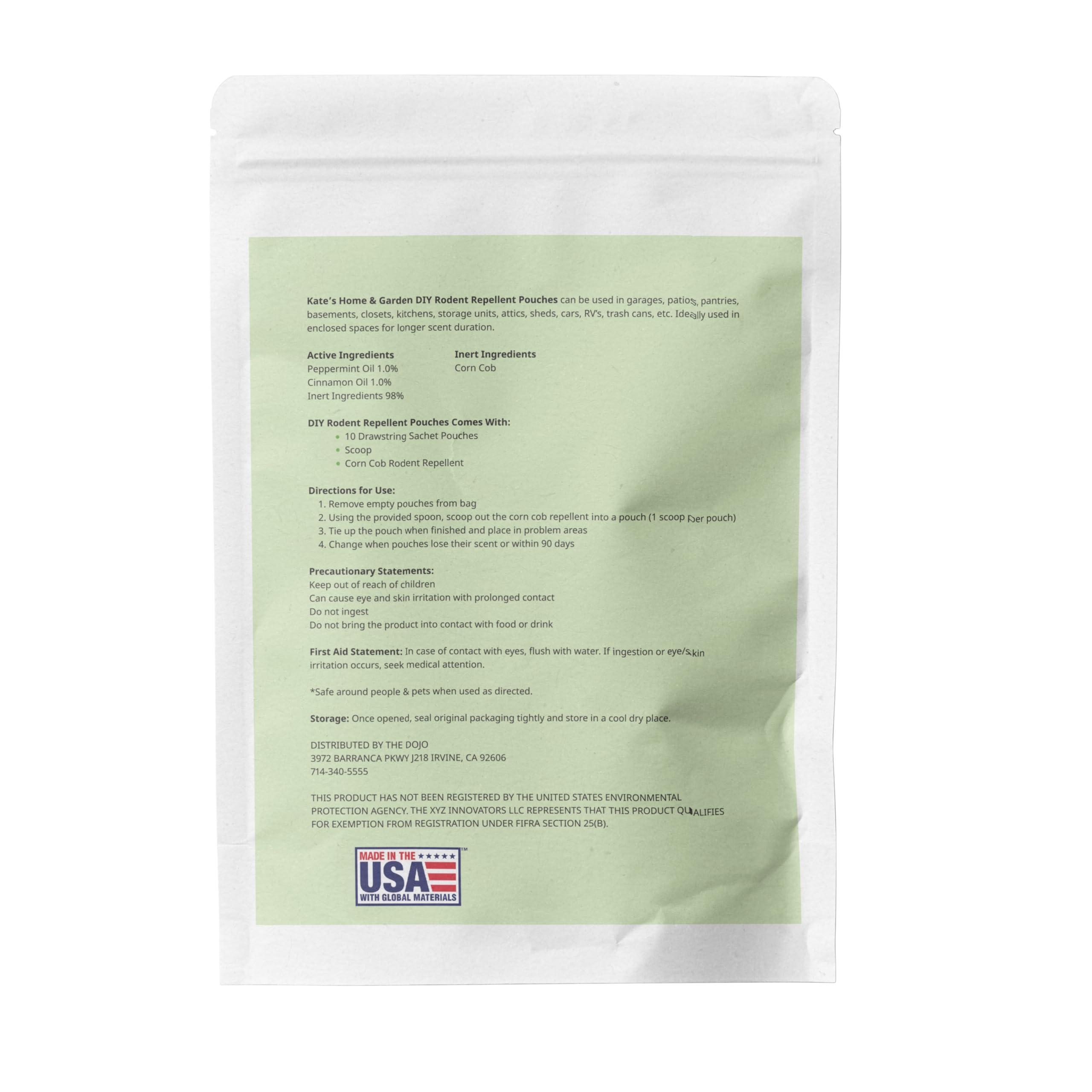 Kate's Home & Garden DIY Peppermint Oil Rodent Repellent Pouches (10 Pouches). Mouse Repellent Indoor with Peppermint Oil & Cinnamon Oil to Repel Mice, Vamoose & Rats. Non-Toxic, Natural, Made in USA - Image 7
