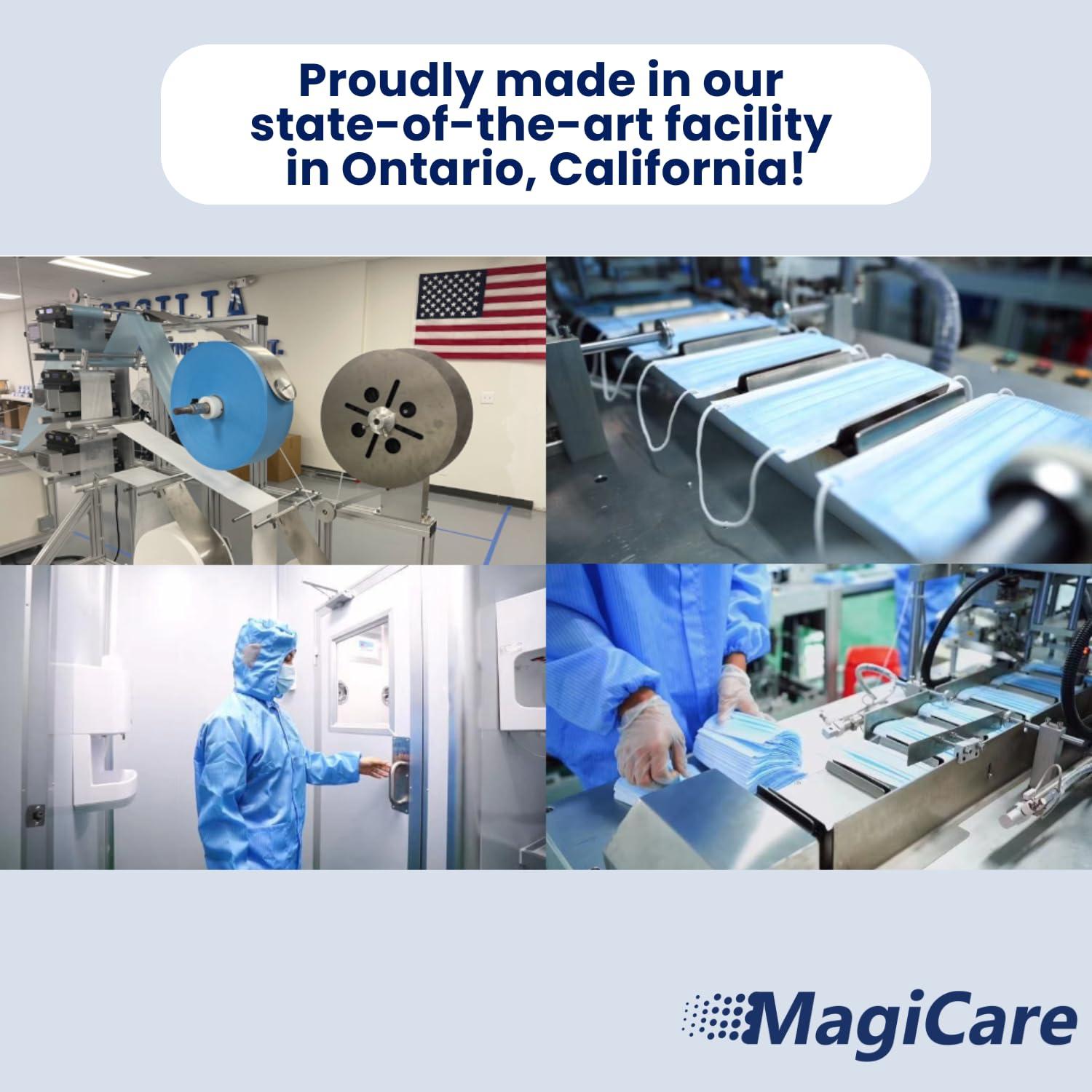 MAGICARE Made in USA Masks - Blue Disposable Face Masks - Medical Grade (ASTM Level 1) - Premium 3 Ply Face Masks Disposable - Comfortable, Soft, Breathable Face Mask for Adults - 50ct Box - Image 7