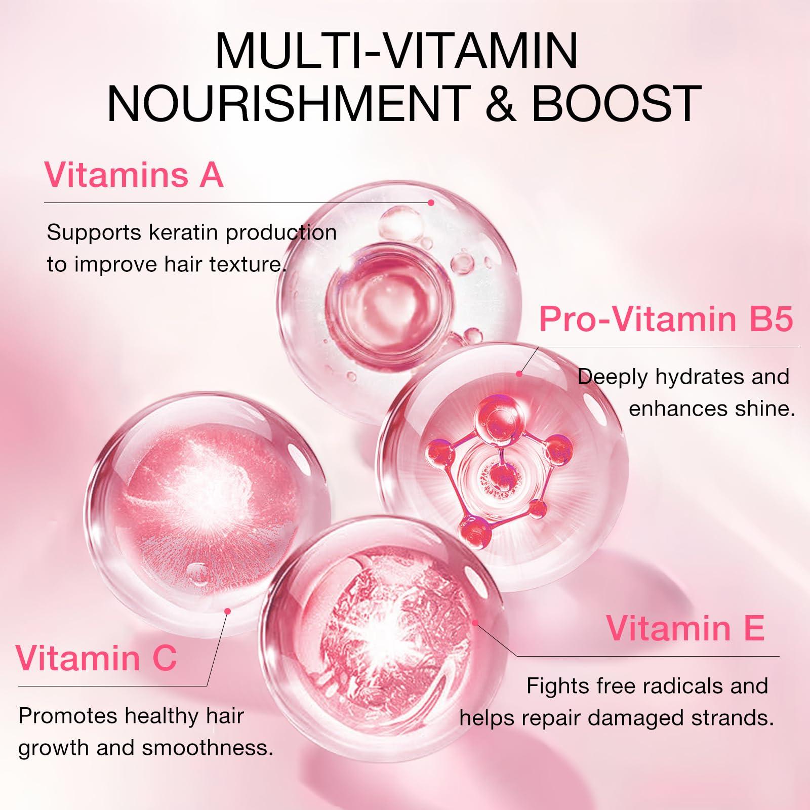 Hussell Hair Treatment Serum Bali Secret - 40 Hair Care Capsules - No Rinse - With Argan Macadamia & Avocado Oils - Vitamins A, E, & Pro B5 - Conditioner for Women & Men - Image 3
