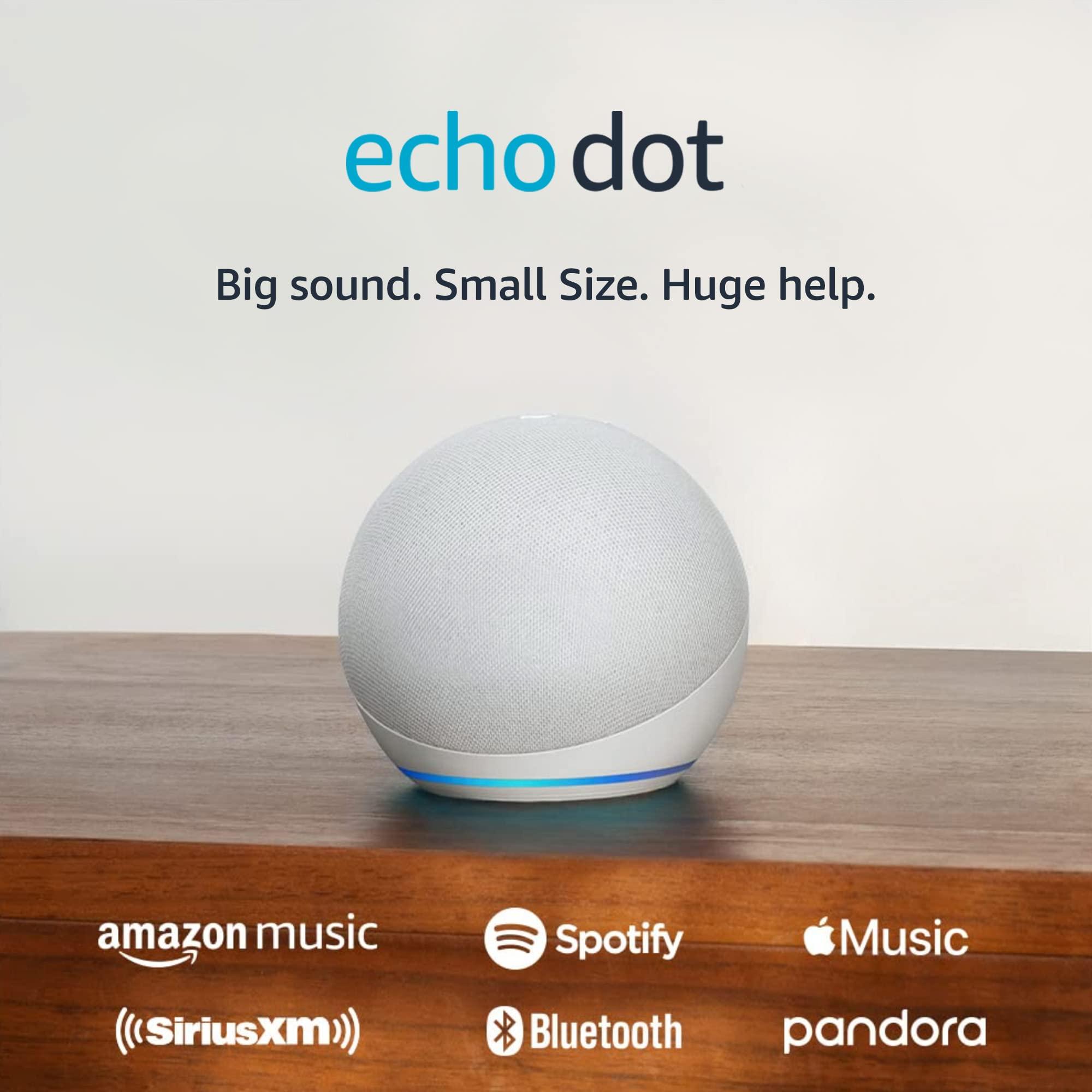 Amazon Echo Dot (newest model), Vibrant sounding Alexa speaker, Great for bedrooms, dining rooms and offices, Glacier White - Image 7