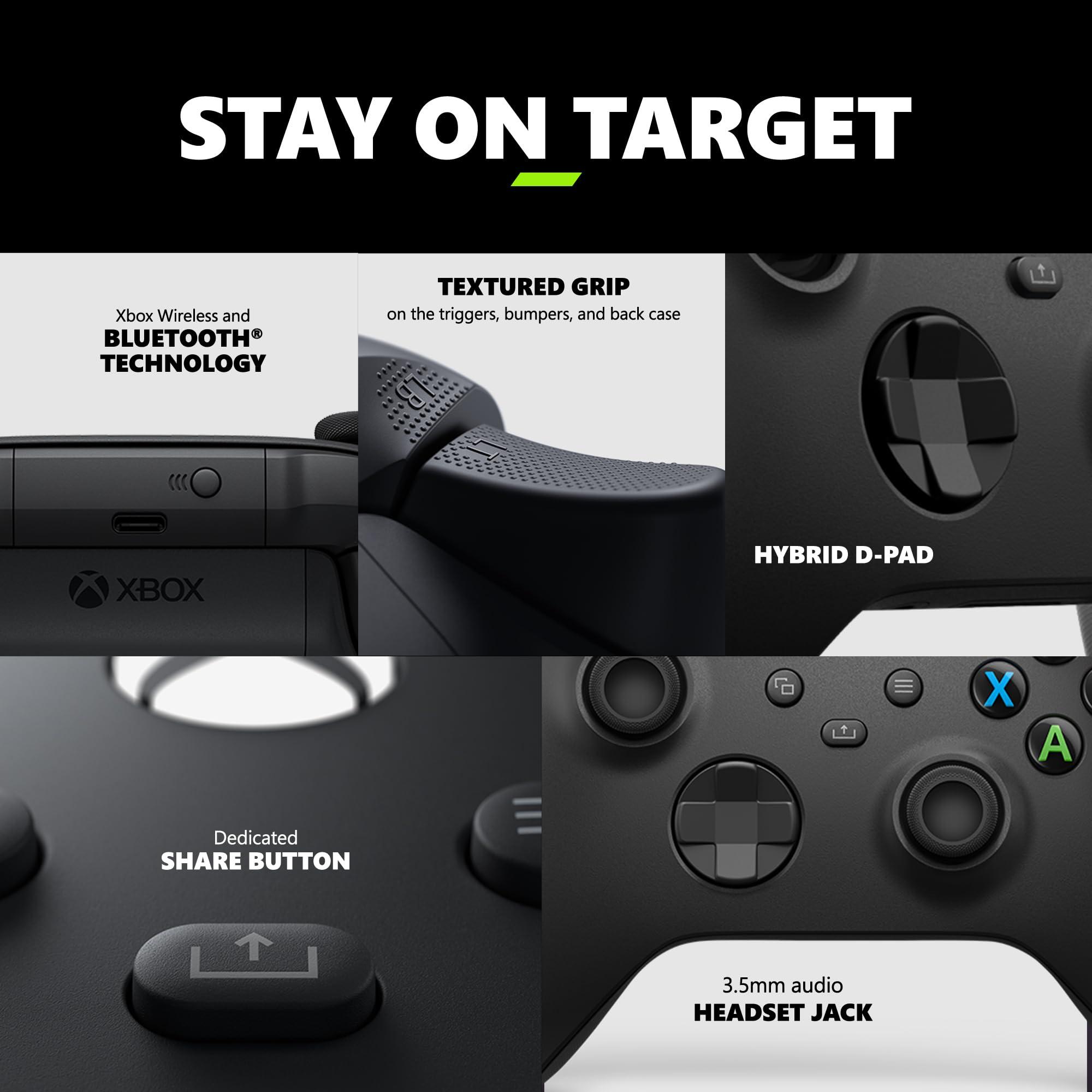 Xbox Core Wireless Gaming Controller – Carbon Black Series X|S, One, Windows PC, Android, and iOS - Image 4
