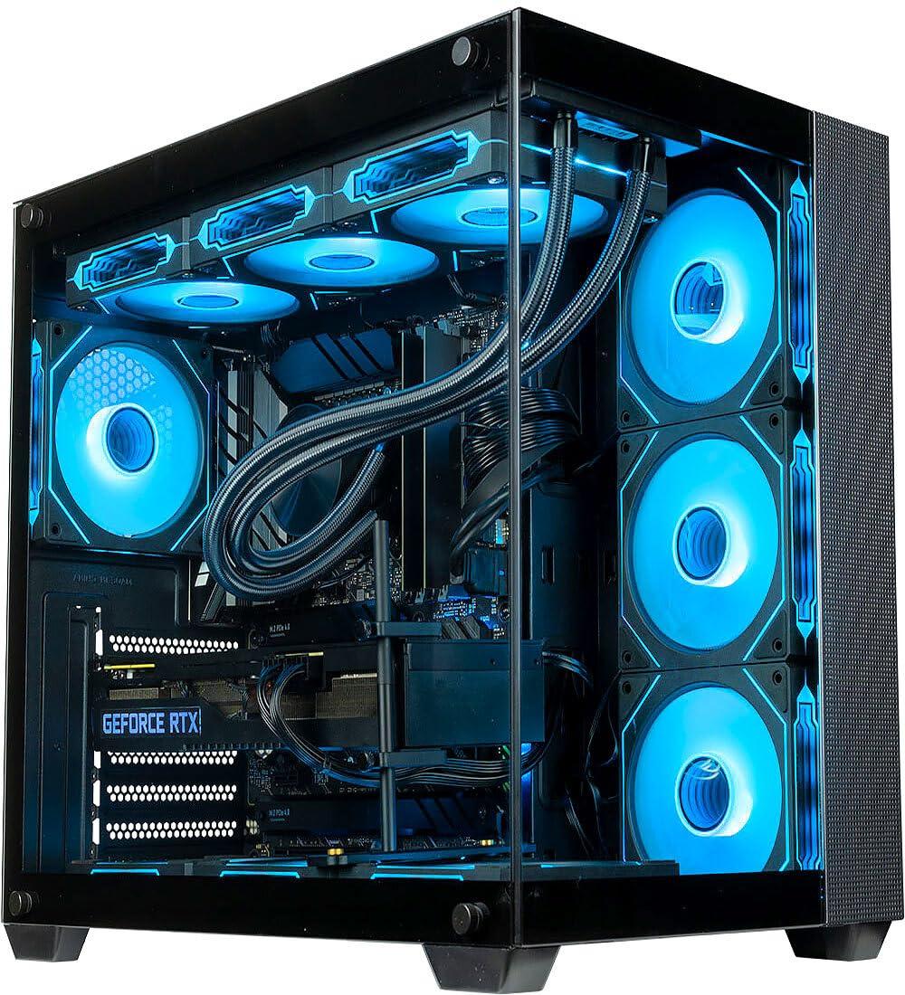 Panorama XL RTX 5090 Gaming Desktop PC - AMD Ryzen 9 9950X3D, 192GB DDR5 RAM, 4TB NVMe 990 Pro Gen4 SSD, 3TB HDD, WiFi 6E + BT, HDMI, Windows 11 Pro - Best 2025 RGB Prebuilt Tower Computer for Gamers