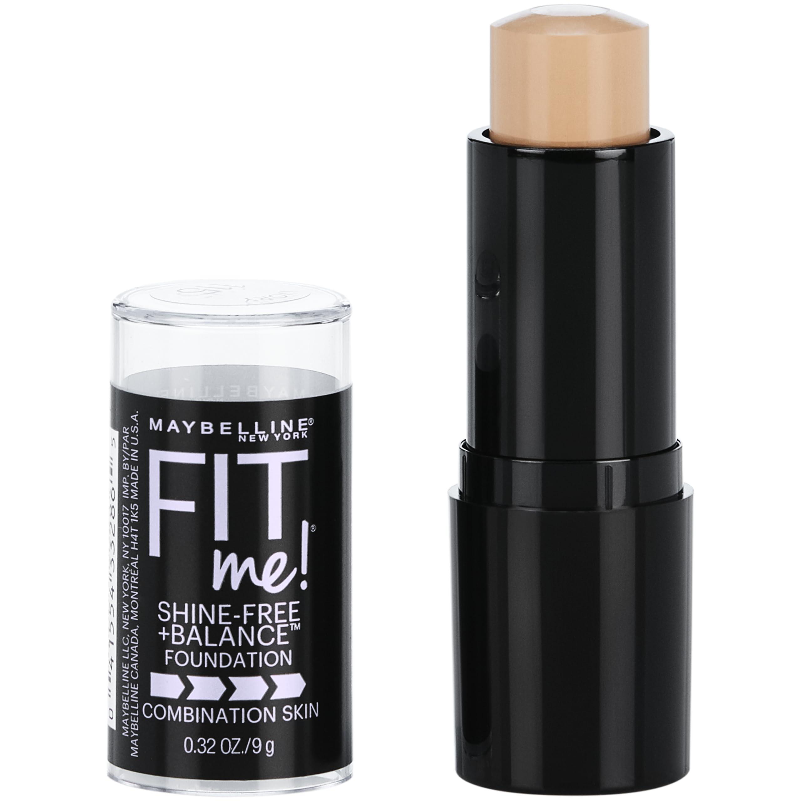 Maybelline Fit Me Shine-Free + Balance Foundation Stick, Multi-Use Face Makeup and Contour Stick For Natural, Matte Coverage, Ivory, 1 Count - Image 1