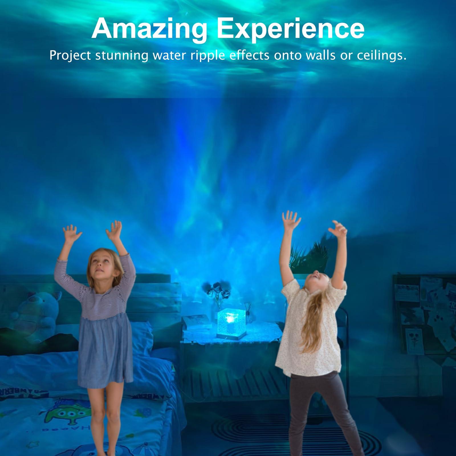 Avkast Aurora Glow Lamp,Corded Ocean Lamp Luminorthe Cube Northern Lights Cube Ocean Wave Projector with 16 Colors and Dynamic Ripple Effect for Living Room Bedroom Decor - Image 6