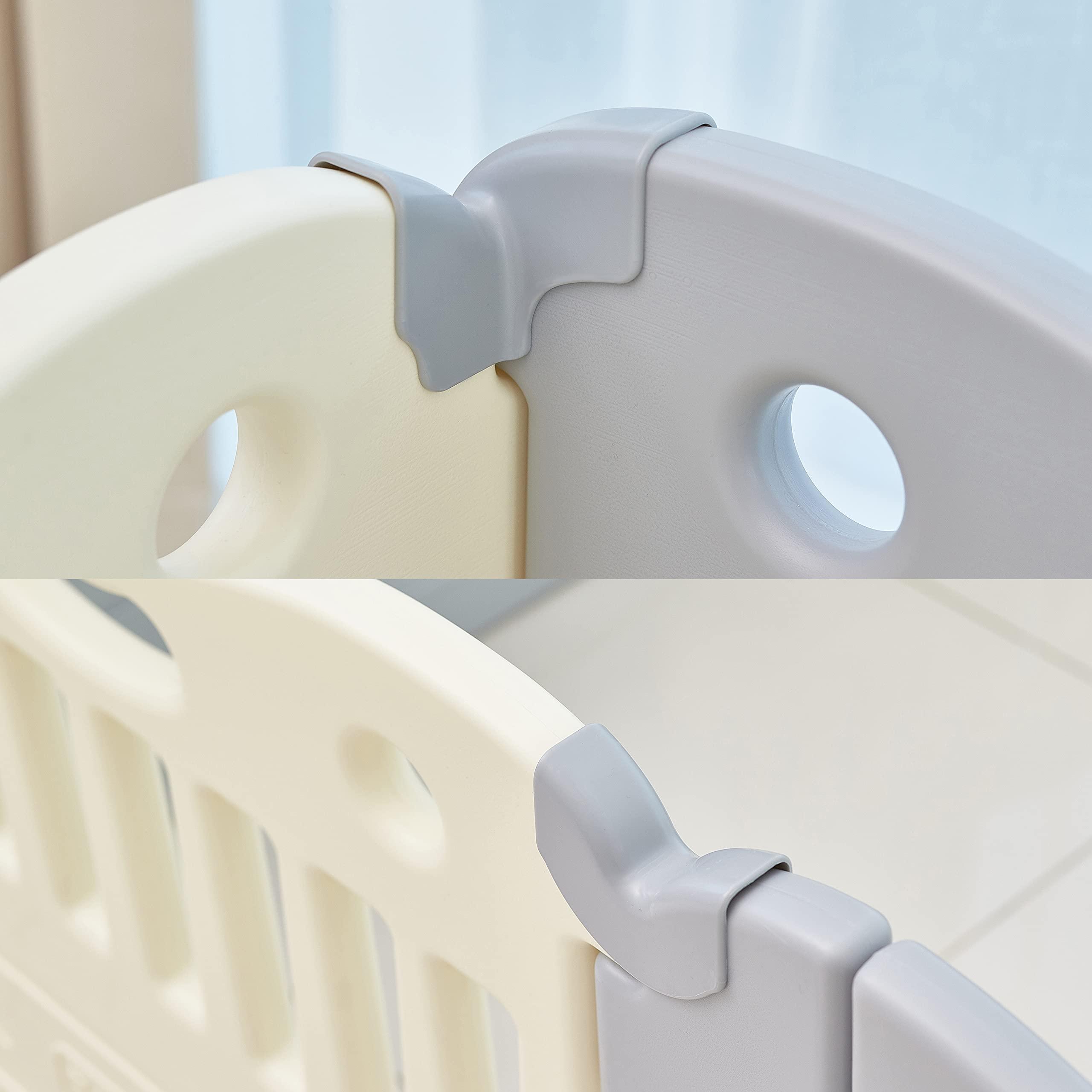 Baby Care Play Mat Funzone Play Pen - Extra Large Baby Play Yard - Play Pen for Baby - Safe with Double Locking (Grey, Full Set) - Image 8