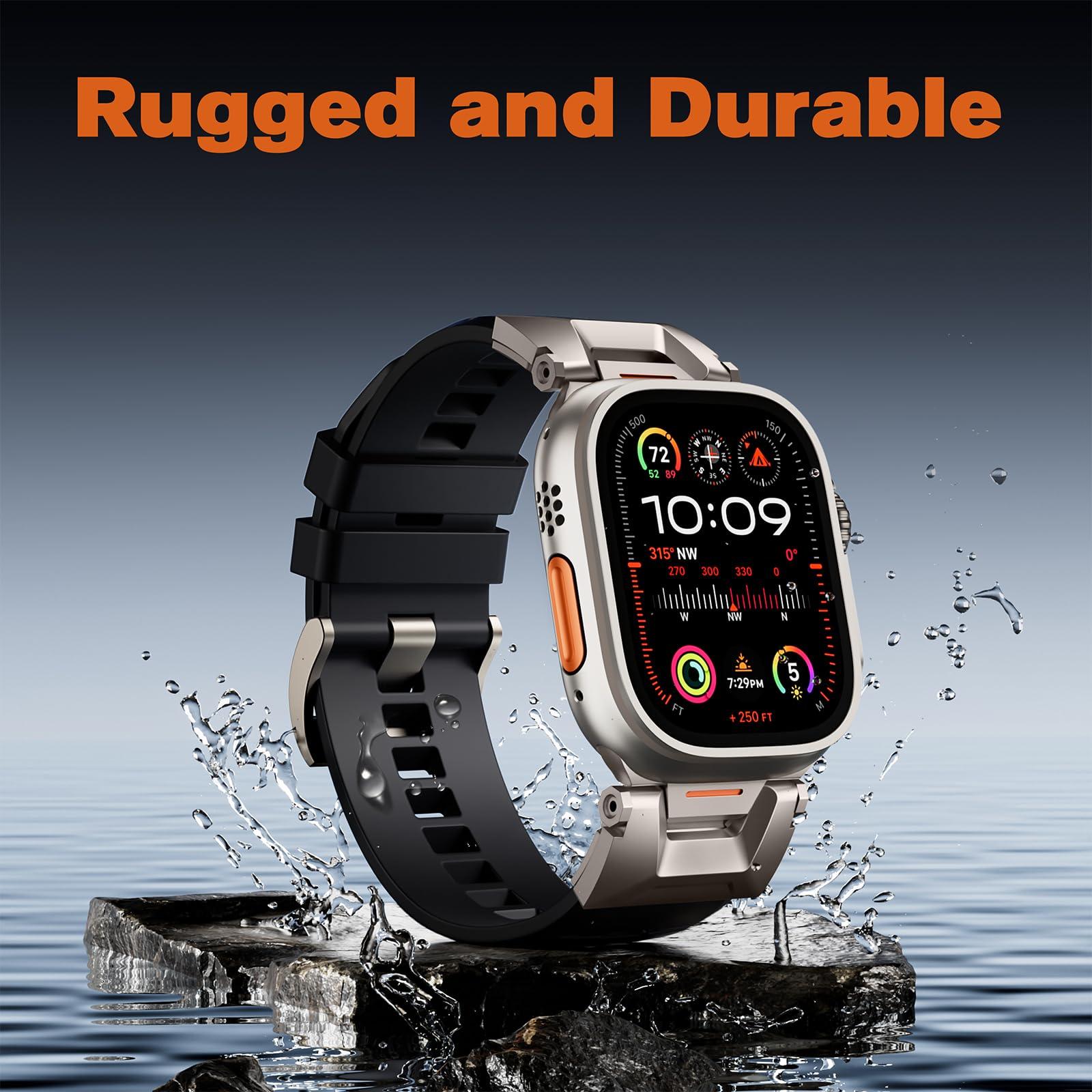 Bandletic R-Nylon and R-Steel Sport Band Compatible with Apple Watch Ultra 2 / Ultra Band for Men - Image 4