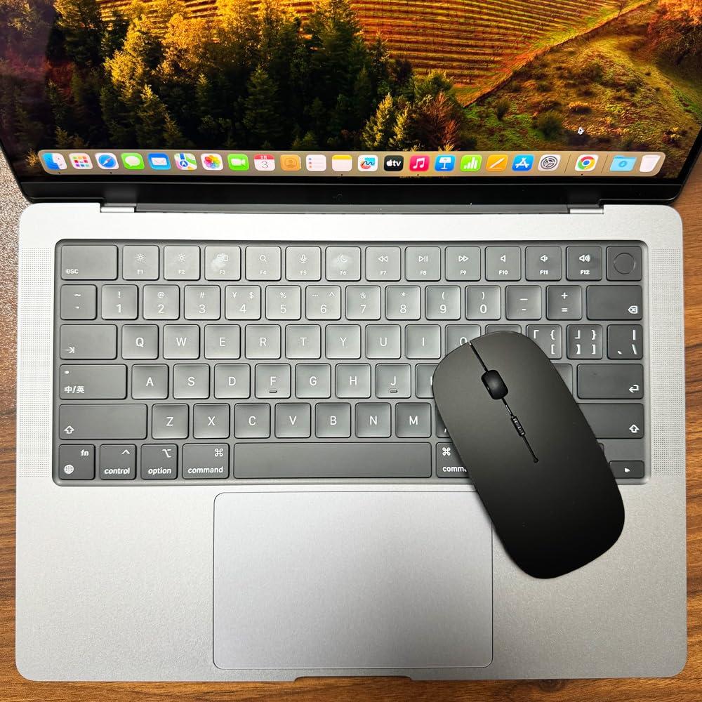 KLO Rechargeable Bluetooth 5.2/3.0/Type-C/USB-2.4G Mouse for MacBook/MacBook air/Pro/iPad, Wireless Mouse for Laptop/Notebook/pc/iPad/Chromebook (Black) - Image 4