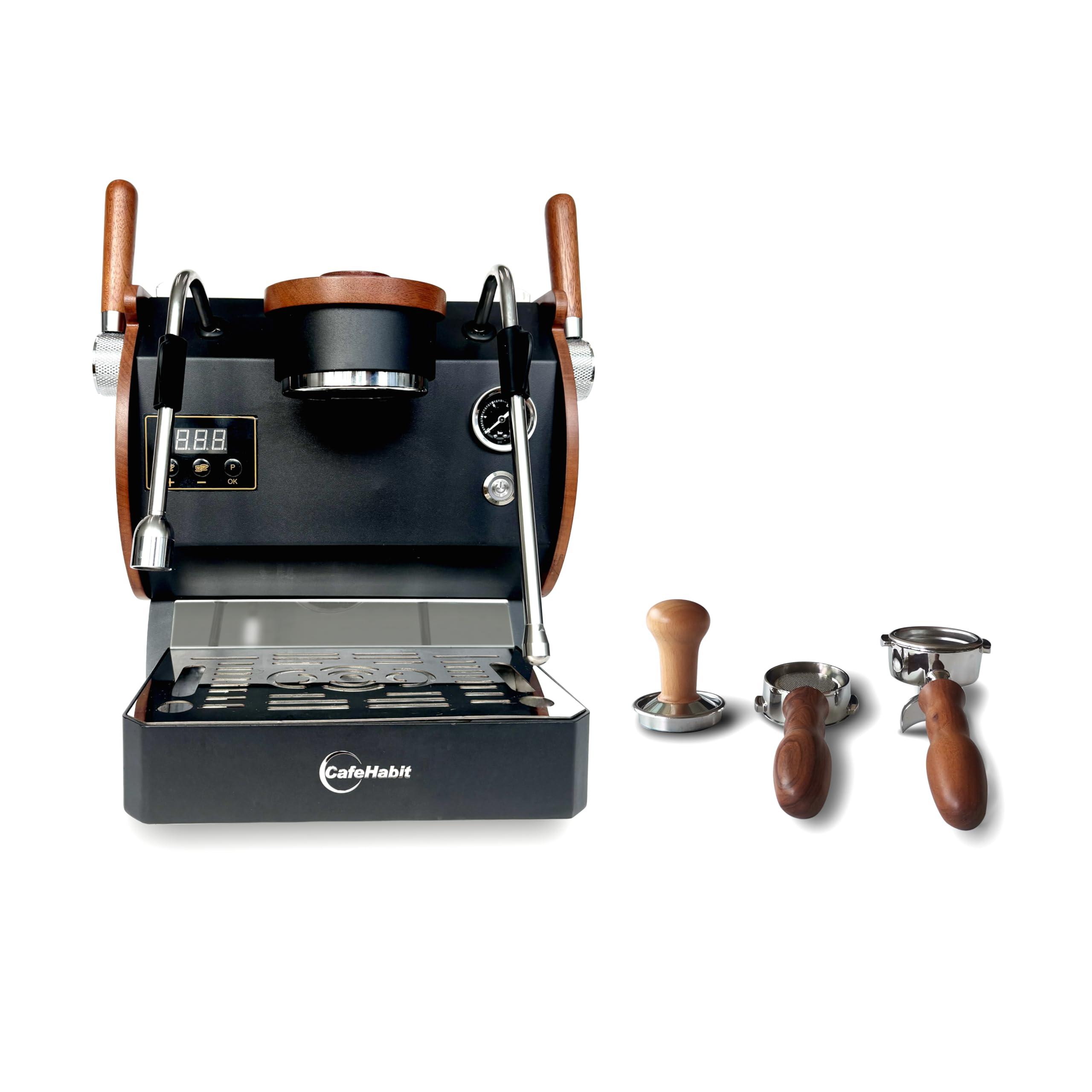 Premium White Espresso Coffee Machine - Featuring Shot Timer, Heat Exchanger, and Rotary Pump for Barista-Quality Brewing at Home or in the Office