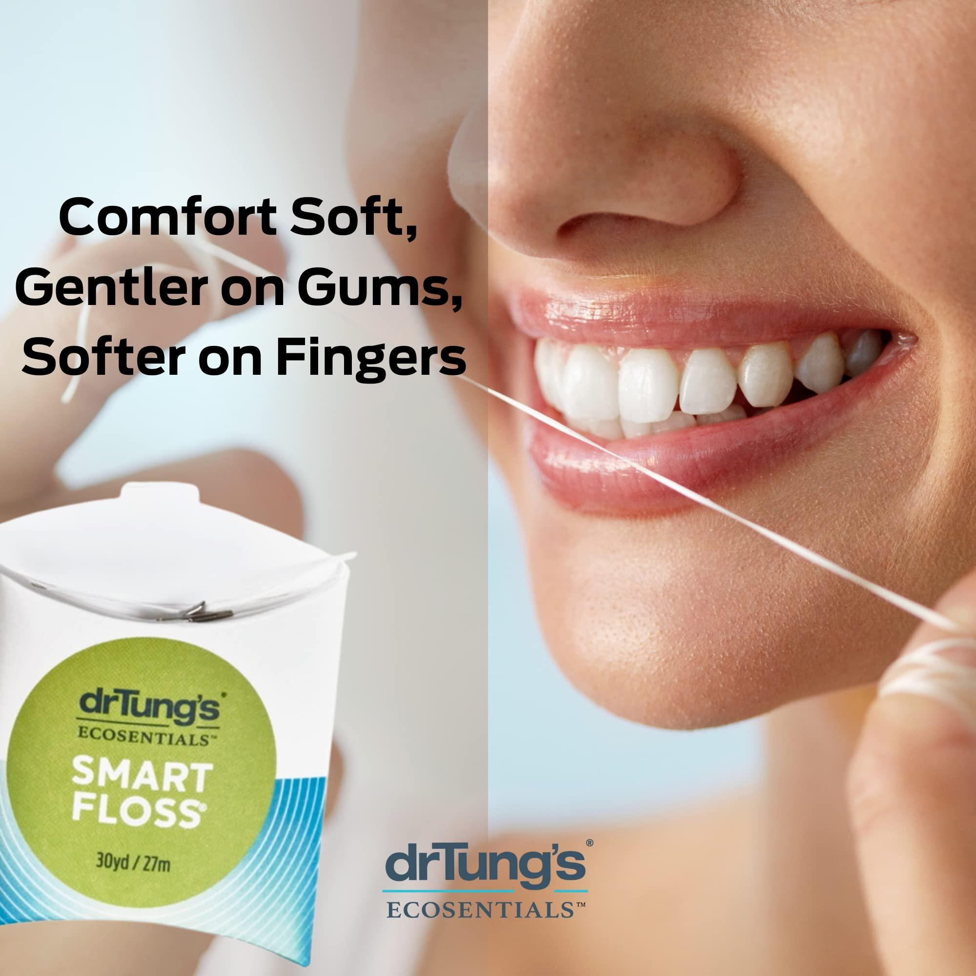 DrTung's Smart Floss - Natural Floss, PTFE & PFAS Free Floss, Gentle on Gums, Expands & Stretches, BPA Free - Natural Dental Floss Cardamom Flavor (Pack of 3) - Image 3