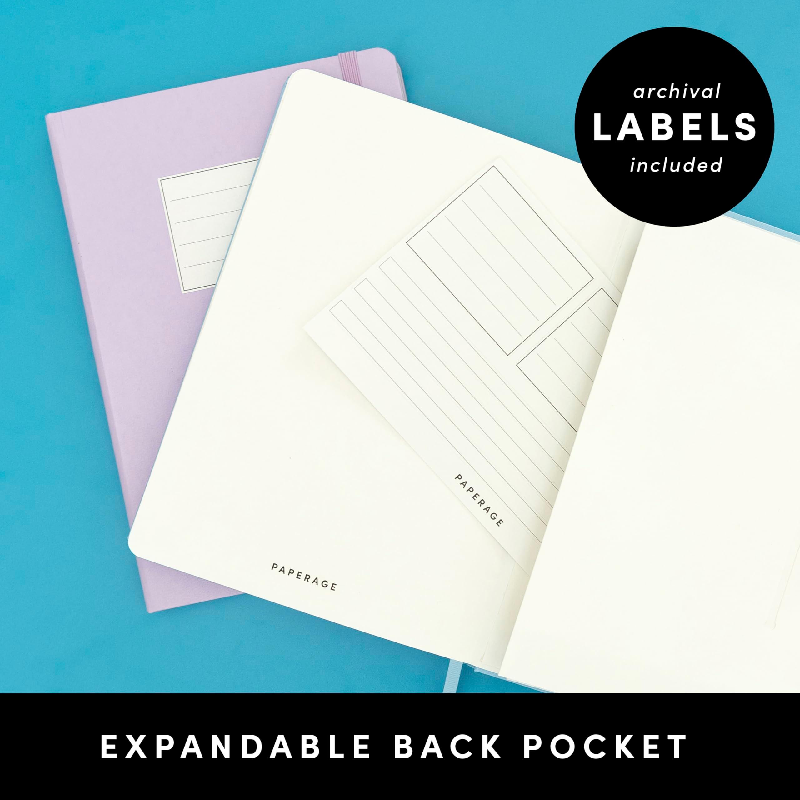 PAPERAGE Lined Journal Notebook, (Black), 160 Pages, Medium 5.6 in x 8 in - 100 GSM Thick Paper – Hardcover Journaling Notebook for Work, School & Note Taking - Image 6