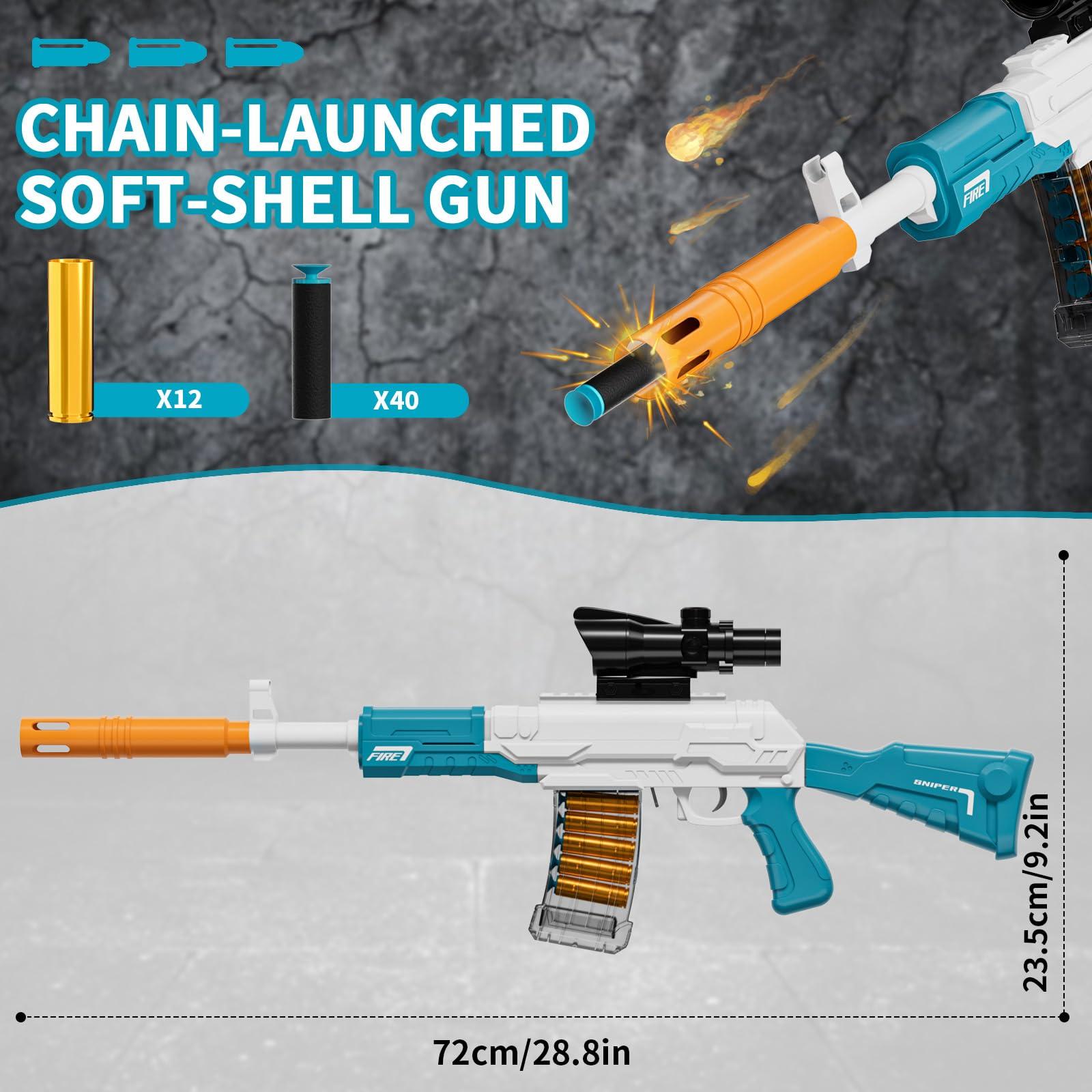 Toy Gun Models Foam Blasters Guns for Kids Children Ages 6+ 7 8-12 Year Old Boys Girls Teens Sniper Soft Bullet Dart Shotgun Ejecting Rifle Christmas Halloween Birthday Revolver Pistol - Image 3