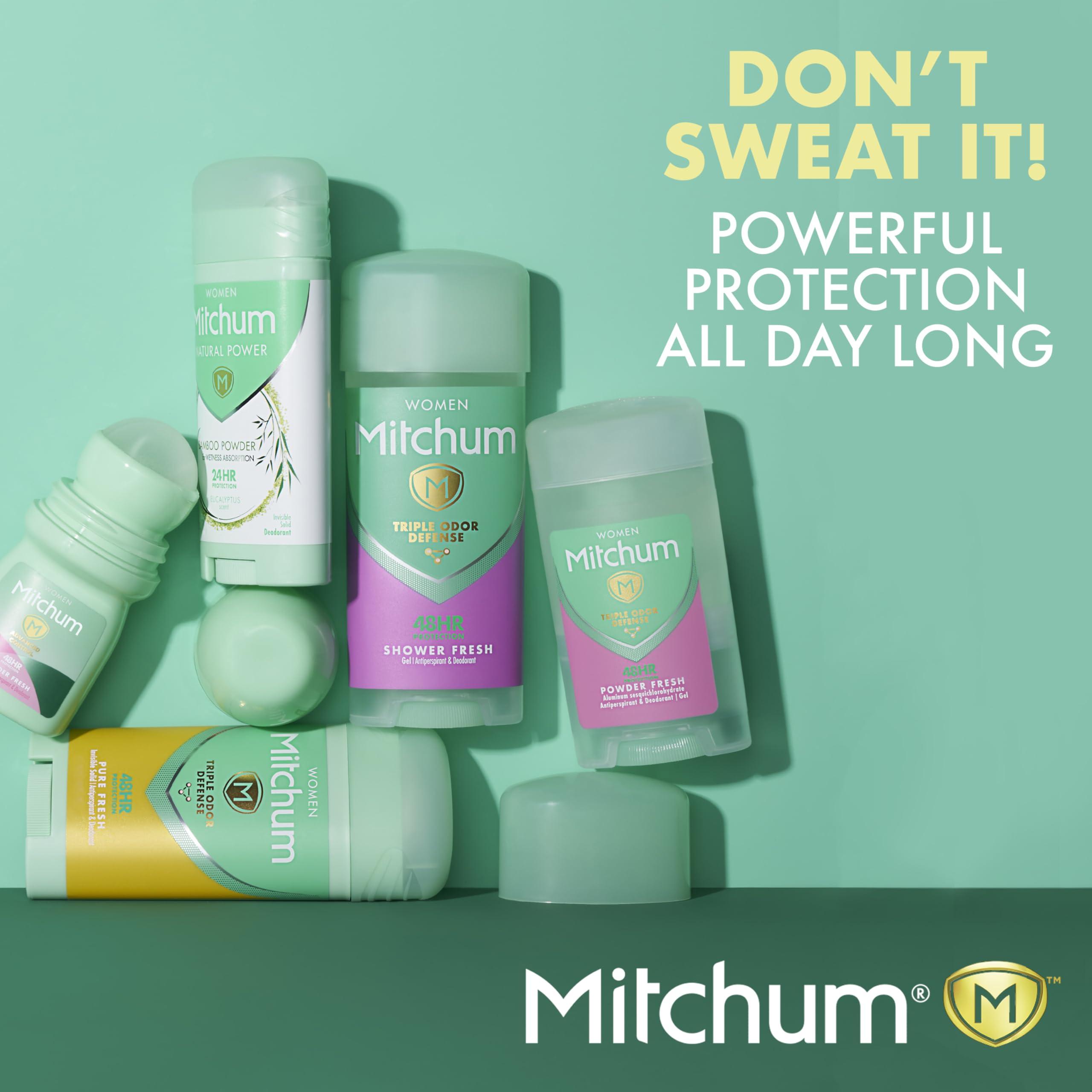 Mitchum Women’s Antiperspirant Deodorant Gel Stick, Shower Fresh Scent, 48HR Sweat & Odor Protection, Triple Odor Defense, Alcohol-Free, 3.4 oz (Pack of 2) - Image 9