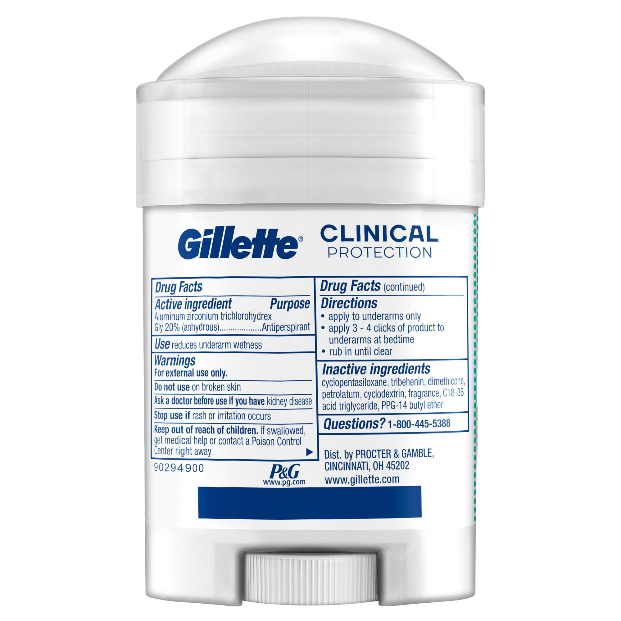 Gillette Clinical Antiperspirant and Deodorant for Men, 72hr Sweat & Odor Protection, Long Lasting Freshness, Anti-White Mark Technology, Soft Solid, Ultimate Fresh Scent, 1.7 oz (Pack of 3) - Image 13
