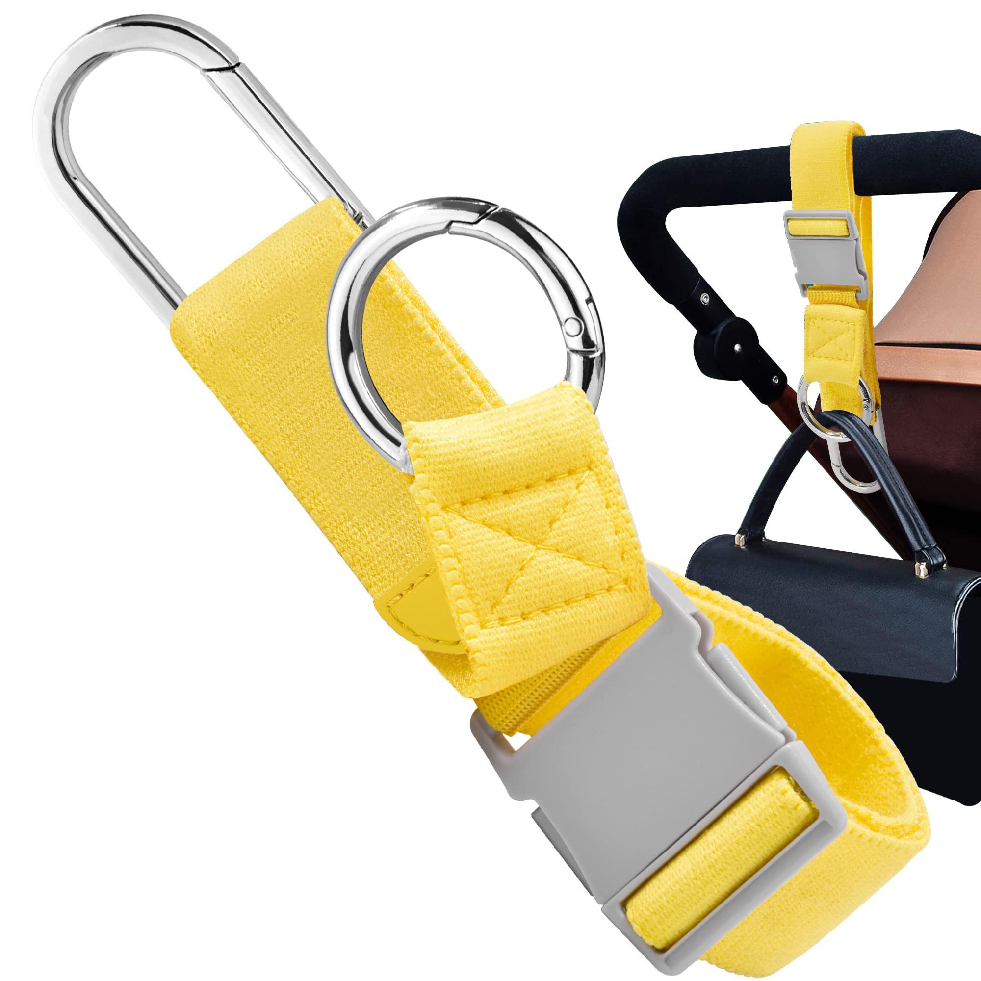 ZINMARK Luggage Straps for Suitcases, Add a Bag Luggage Strap Jacket Gripper Luggage Connector, Adjustable Luggage Hook Baggage Suitcase Belts Travel Accessories for Carry Your Extra Bags, Yellow