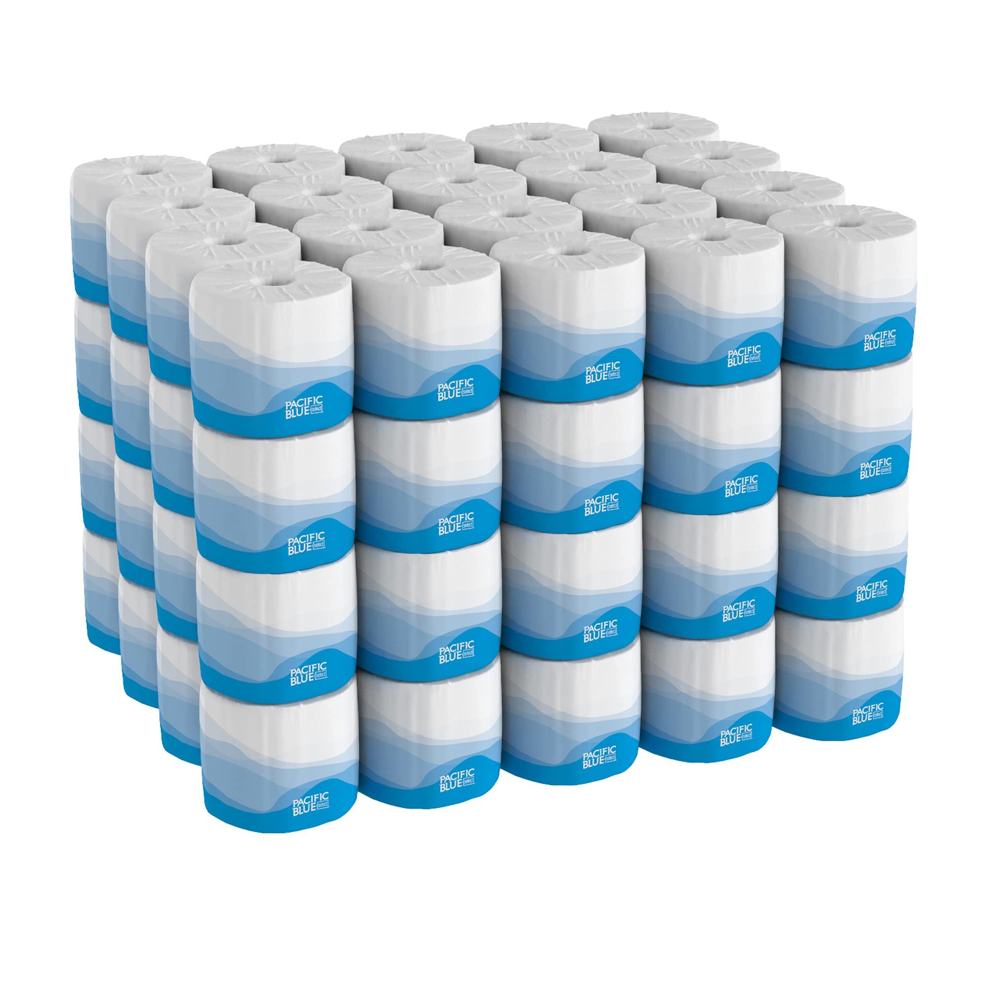 Georgia-Pacific Pacific Blue Basic 2-Ply Embossed Toilet Paper,18280/01, 550 Sheets Per Roll, 80 Rolls Per Case - Image 4