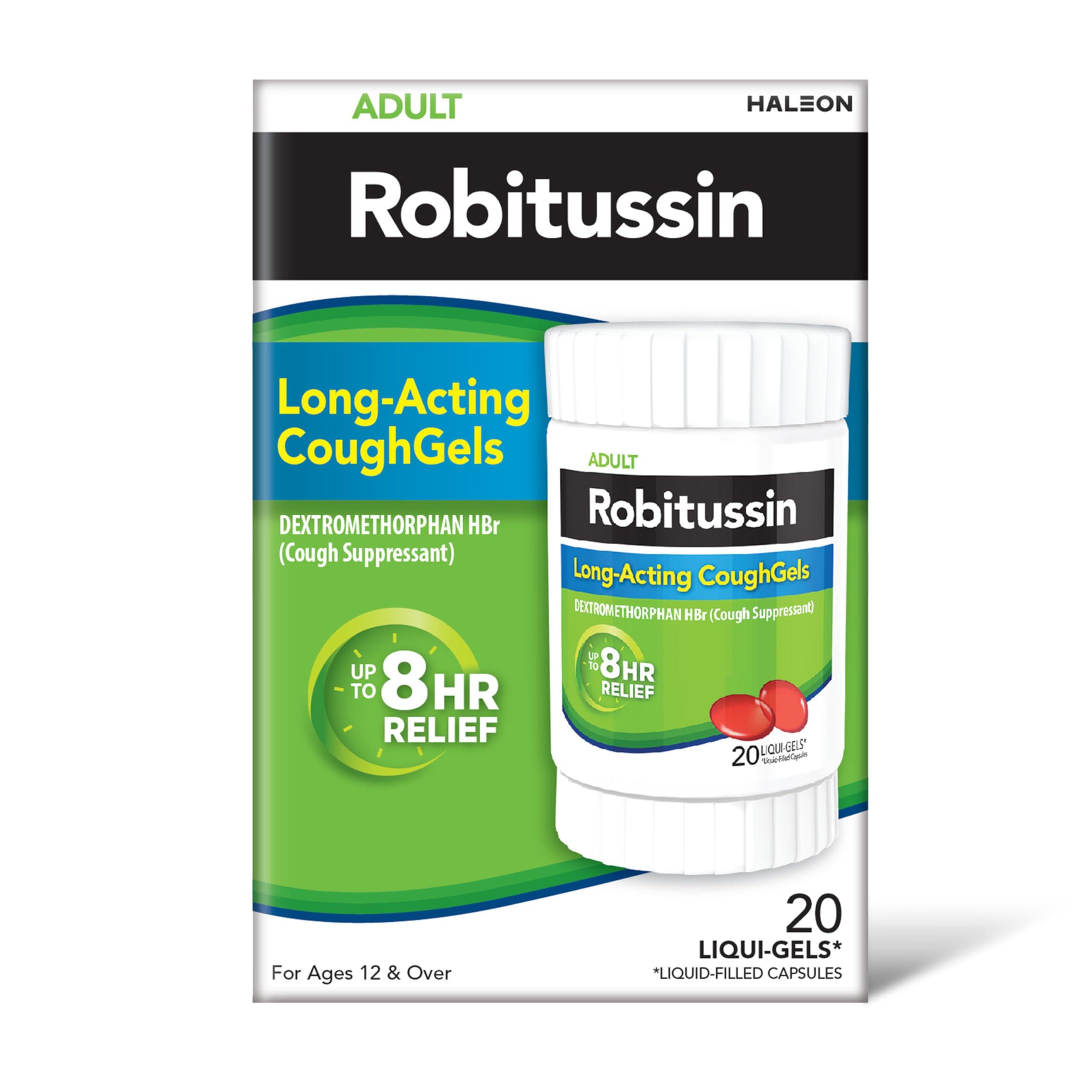 Robitussin 8 Hour Liqui-gels Cough, Adult Formula - 20 count Liqui-Gels - Image 1