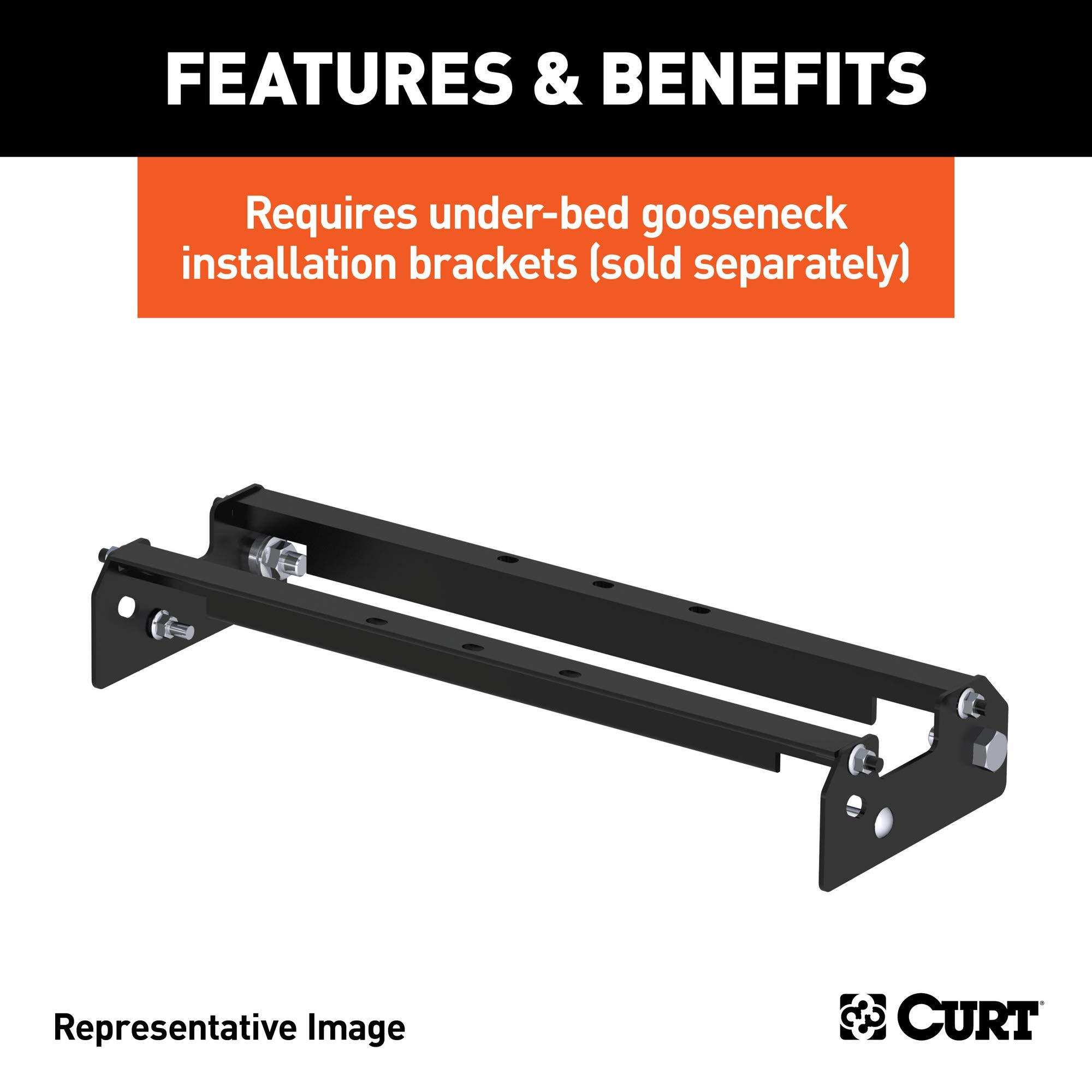 CURT 61052 Over-Bed Folding Ball Gooseneck Hitch, 30,000 lbs, 2-5/16-Inch Ball - Image 7