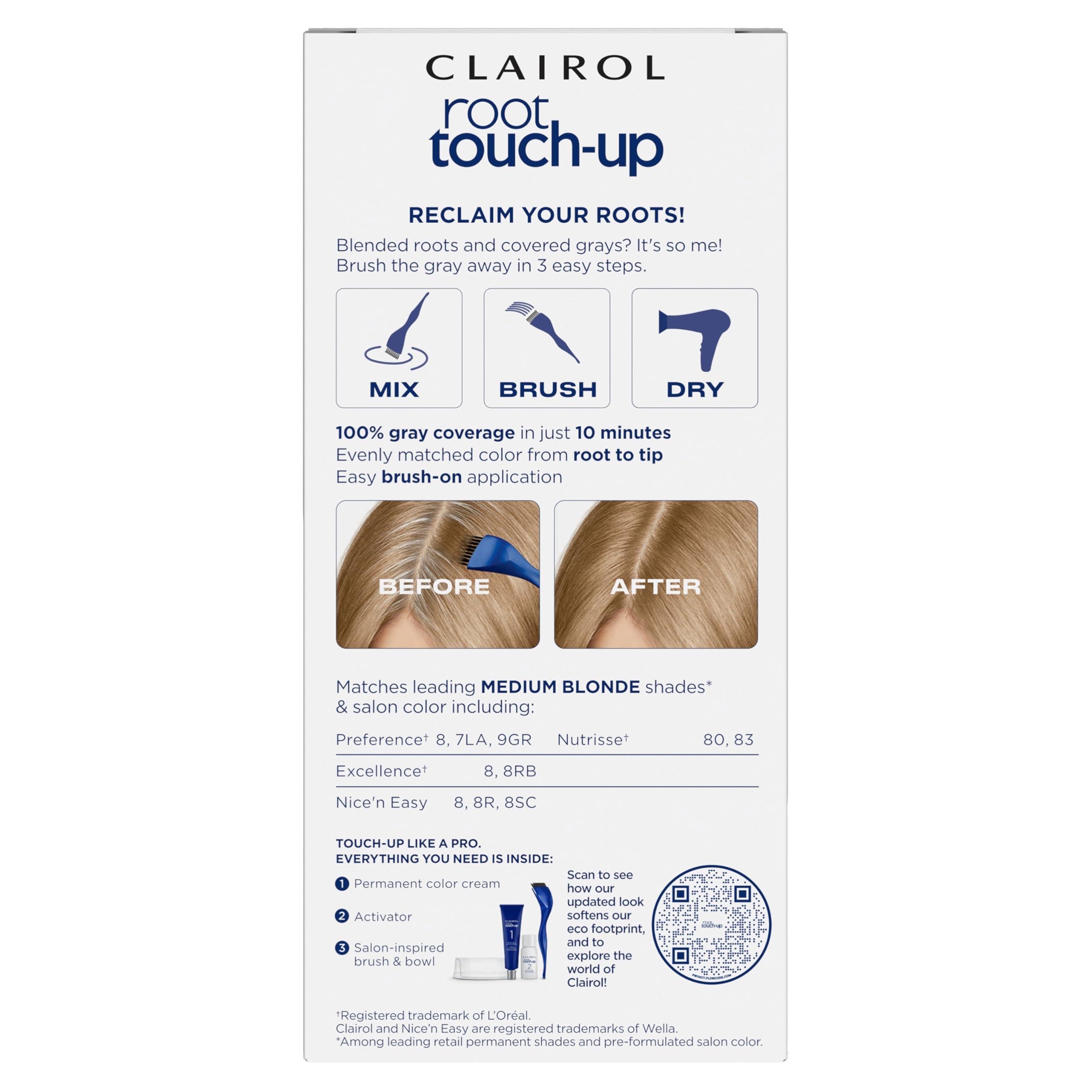 Clairol Root Touch-Up by Nice'n Easy Permanent Hair Dye, 8 Medium Blonde Hair Color, Pack of 1 - Image 2