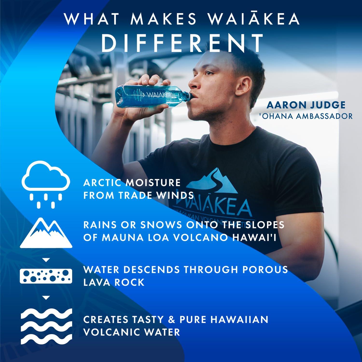 Waiakea Hawaiian Volcanic Water, Naturally Alkaline, 100% Recycled Bottle, 1L (Pack of 12), 33.8 Fl Oz (Pack of 12) - Image 3