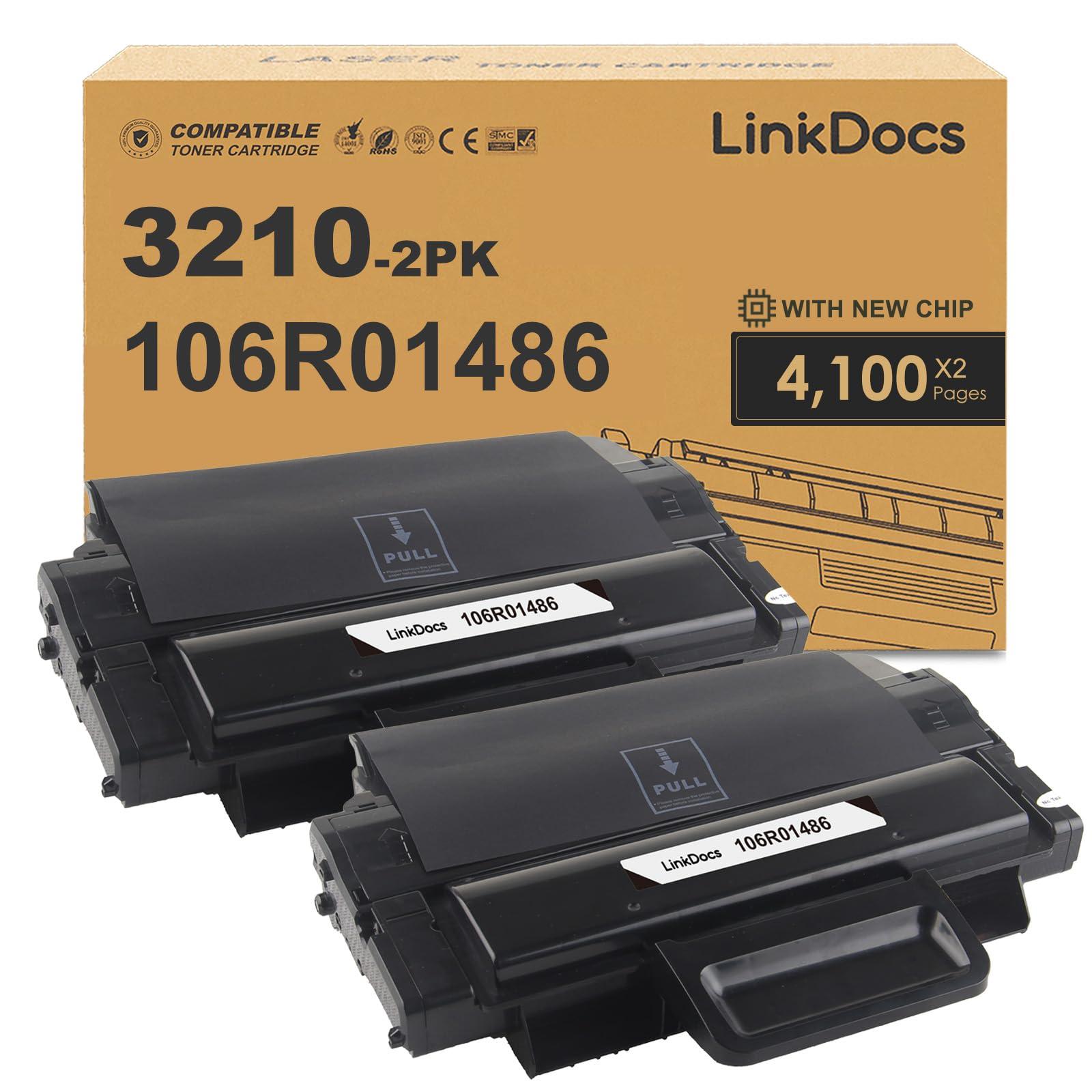 LinkDocs WorkCentre 3210 3220 106R01486 High Yield Toner Cartridge Replacement for Xerox 106R01486 Toner Used with Xerox WorkCentre 3210 3220 Series Printer 4100 Pages (2 Pack)