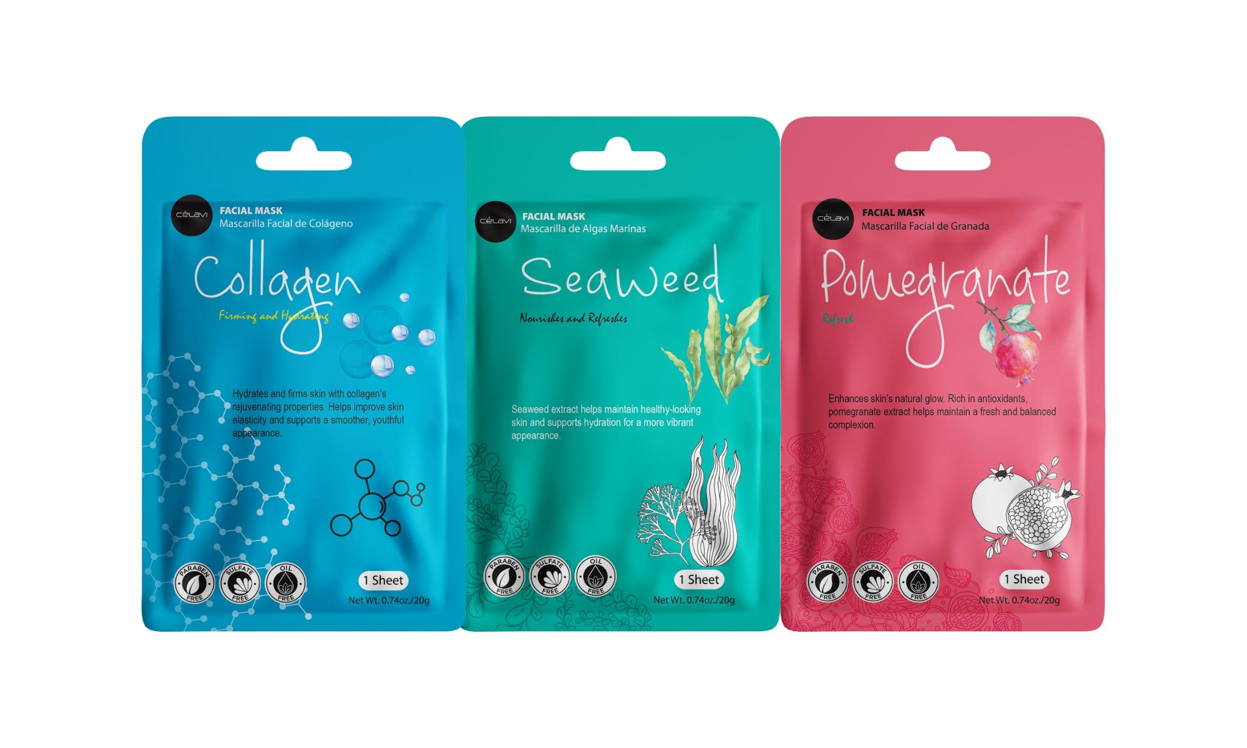 Celavi Essence Facial Sheet Face Mask Variety Set Classic Authentic Korean Moisturizing Skincare (12-Packs) - Image 8