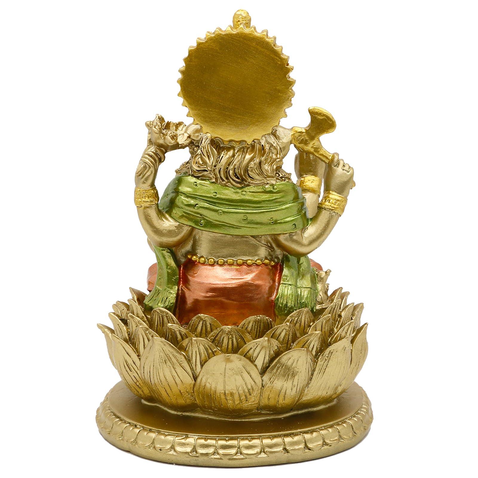 alikiki Hindu God Lord Ganesha Statue - India God Ganesh Statue Ganpati Idol Sculpture Indian Mandir Temple Pooja Items Home Altar Yoga Meditation Room Decor Gifts for Indian - Image 9