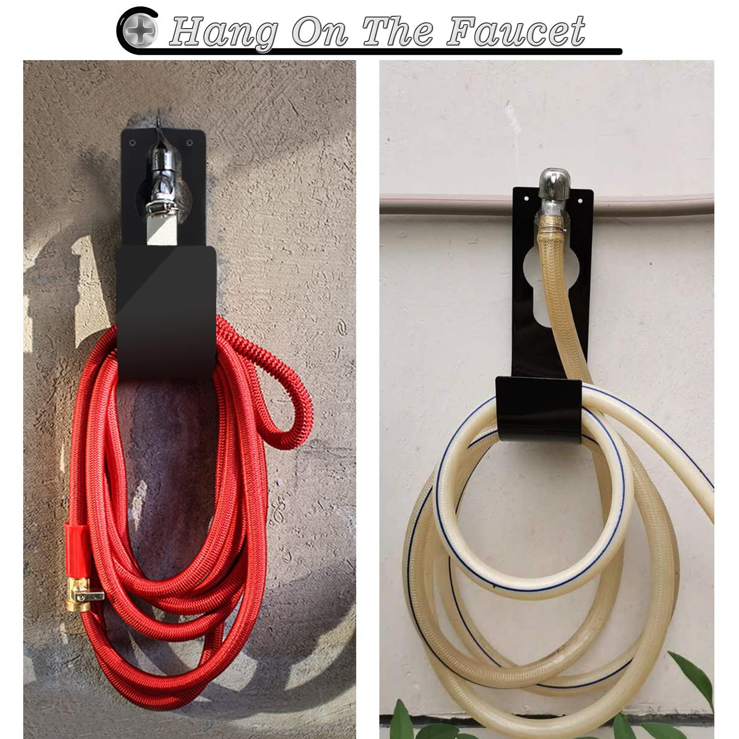 SupKing Hose Holder Wall Mount,Heavy Duty Garden Hose Hanger Reel Metal Hose Hooks Fit to100ft Expandable Watering Hose Storage - Image 4