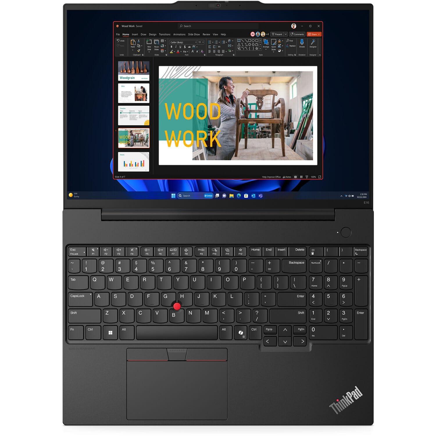 Lenovo ThinkPad E16 Gen 1 Business Laptop 16.0" WUXGA IPS Display 300 nits (AMD Ryzen 5 7530U 6-Core 2.00GHz, 16GB RAM, 512GB PCIe SSD, AMD Radeon, Backlit KYB, FP, WiFi 6, Win11Pro) w/Dockztorm Hub - Image 6