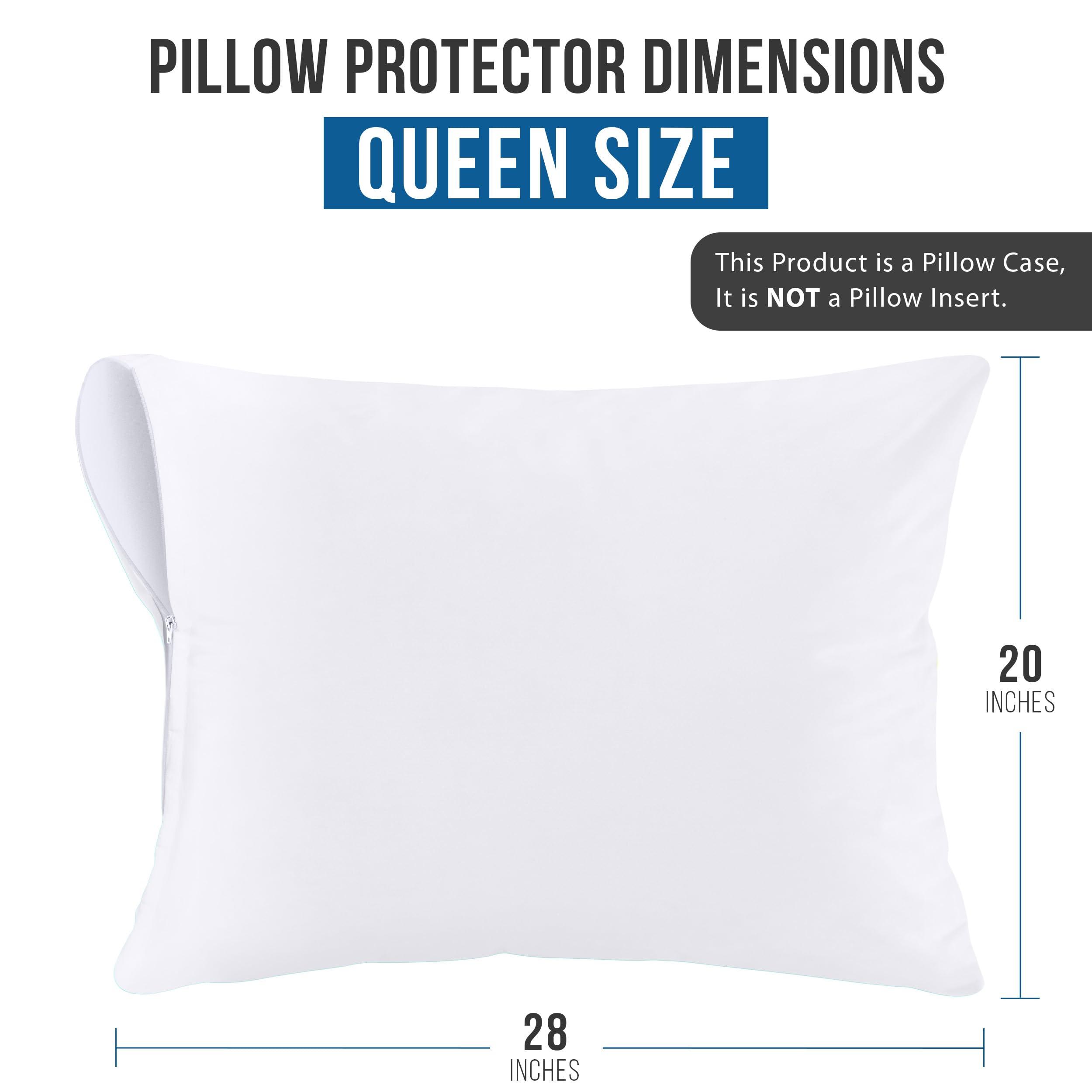 Utopia Bedding Waterproof Pillow Protectors Zippered Queen Size (2 Pack, White), Zippered Pillowcases, Bed Bug Proof Pillow Encasement Covers 20 x 28 Inches - Image 3