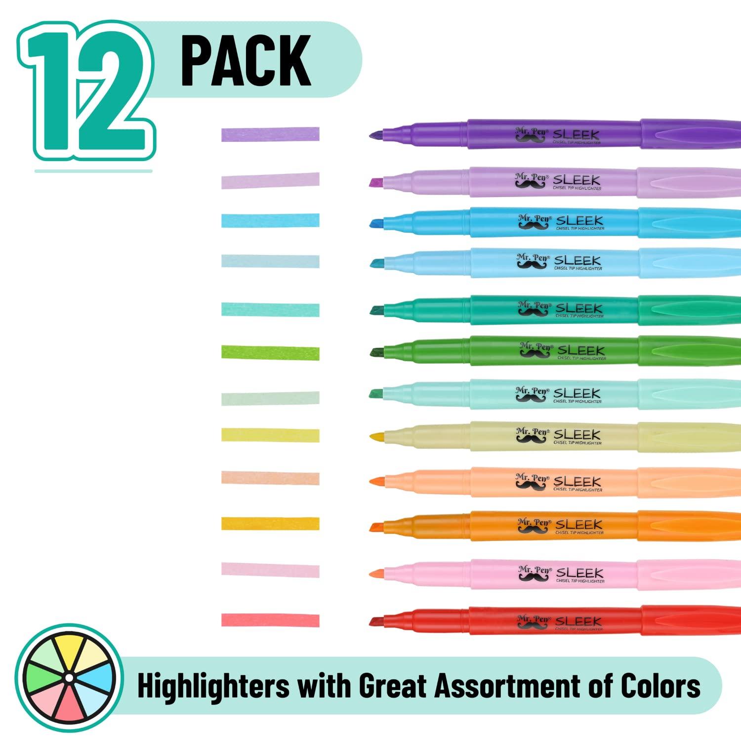 Mr. Pen- Pastel Highlighters, 12 Pack, Assorted Colors, Fast Dry, Highlighter Pastel, Set, Bible Journaling Highlighter, Marker, Colored School Supplies - Image 2