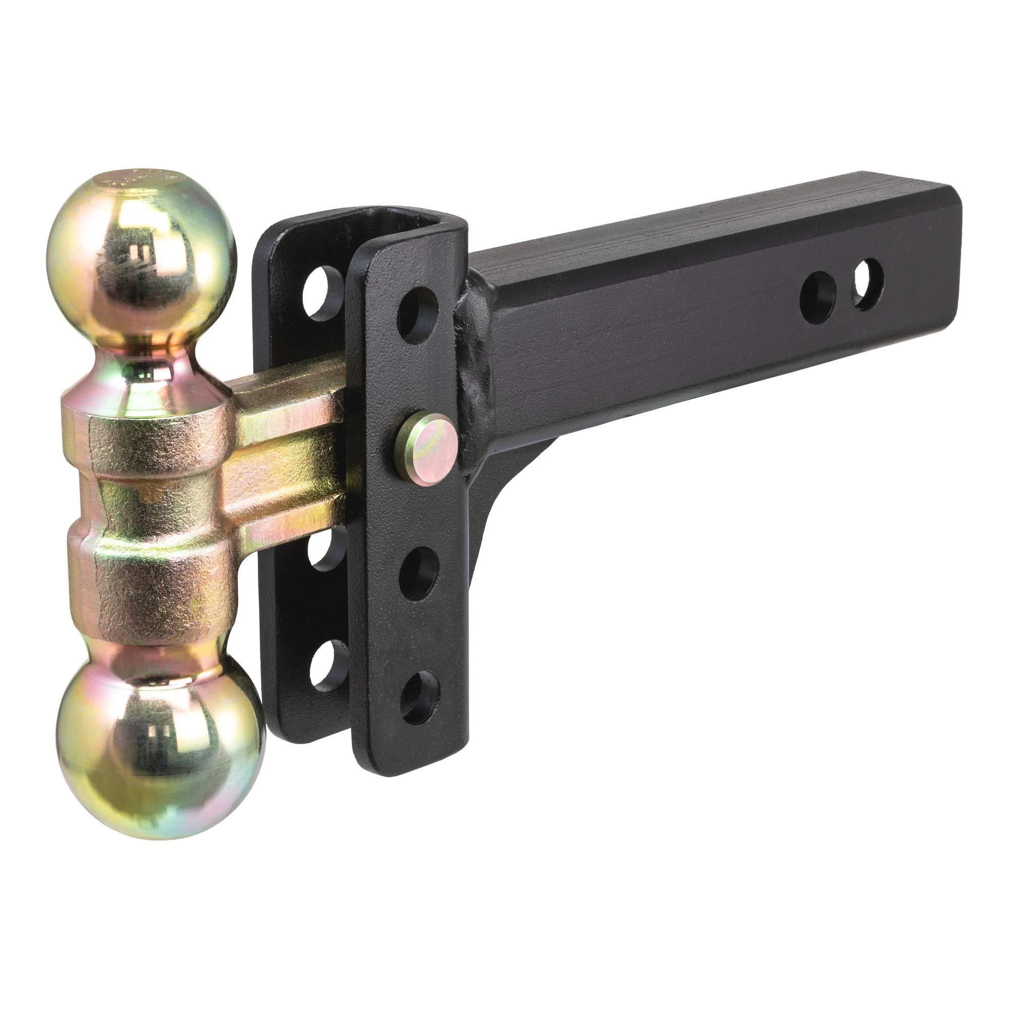 CURT 45903 Slim Adjustable Trailer Hitch Ball Mount, Fits 2-Inch Receiver, 3-3/4-In Drop, 2 or 2-5/16-Inch Balls, 10,000 Pounds