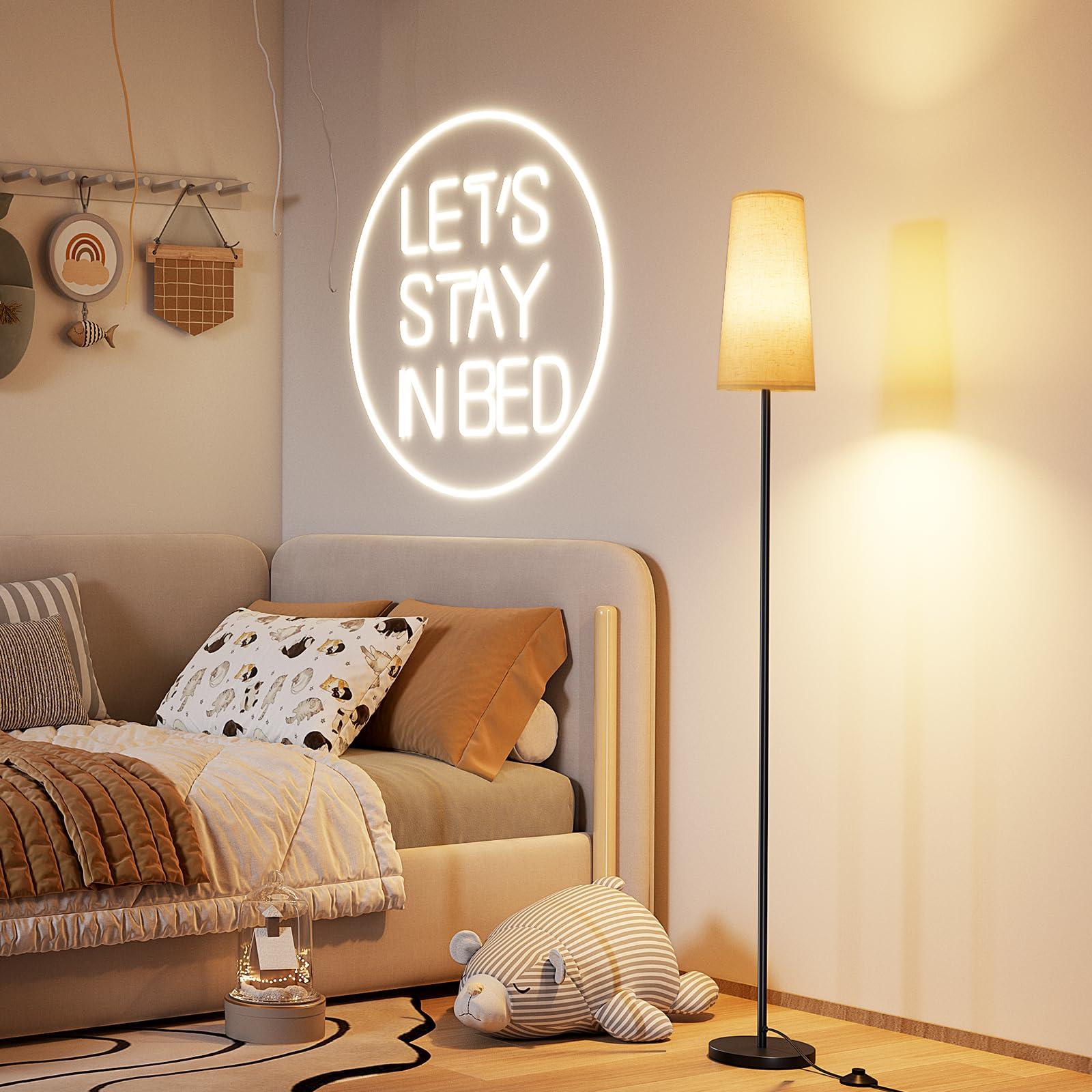 SUNMORY Floor Lamps for Living Room/Bedroom/Office, Standing Lamp with LED Bulb, 3 Color Temperature Tall Lamp, Suitable for Modern/Boho/Farmhouse and Other Home Decor Styles, Black Floor Lamp - Image 5