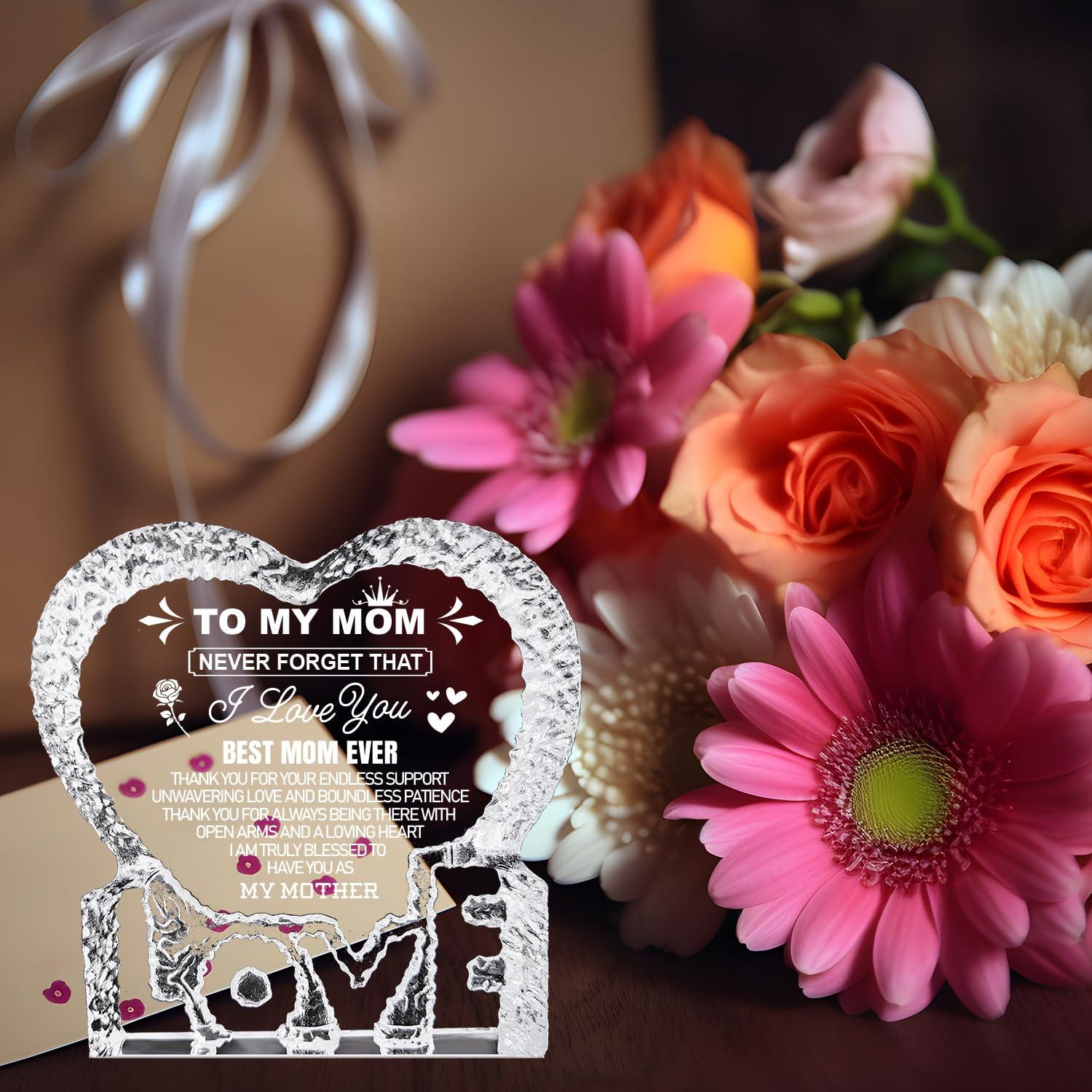 K-MLICE Mothers Day Mom Gifts, Birthday Crystal Gifts for Mom from Daughter Son Happy Mothers Day Anniversary Christmas Mama to My Mom Best Presents - Image 5