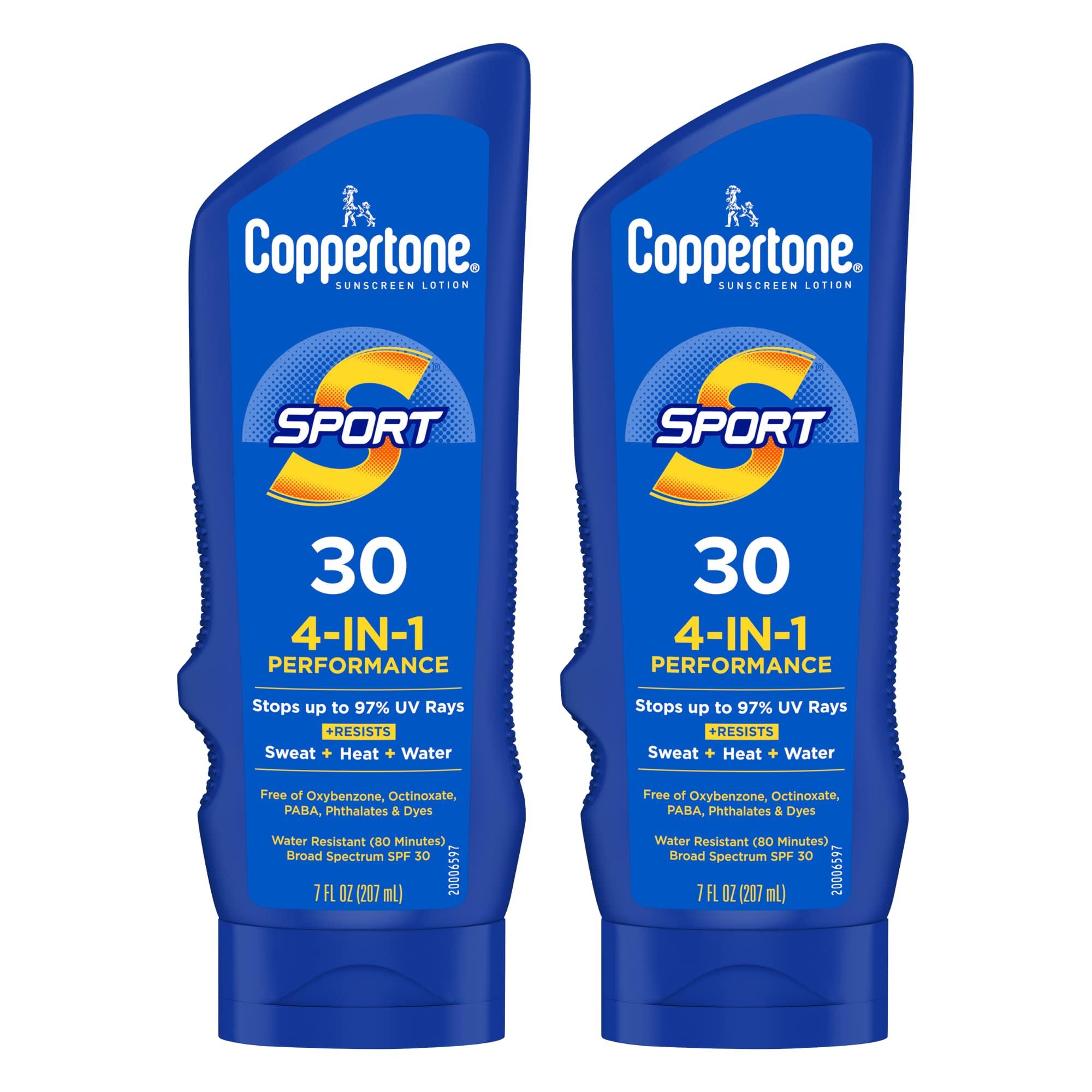 Coppertone Sport Sunscreen Lotion 30 SPF, 7 Oz - Pack of 2