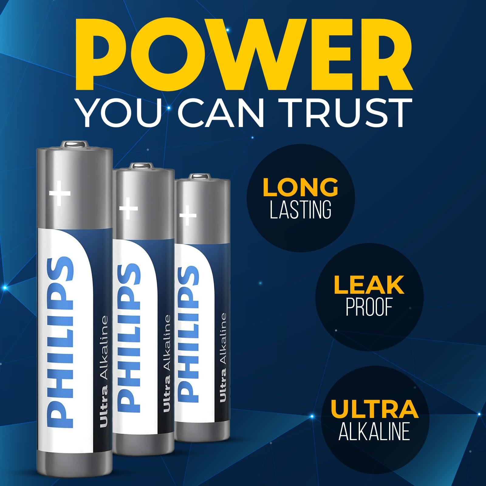 PHILIPS AAA Batteries, Ultra Alkaline Triple AAA Batteries 12 Pack, 1.5v Batteries AAA Size Pack, Ultimate Long-Lasting Power for High-Drain Devices, 10-Year Shelf Life, Durable Leak-Proof Design. - Image 5