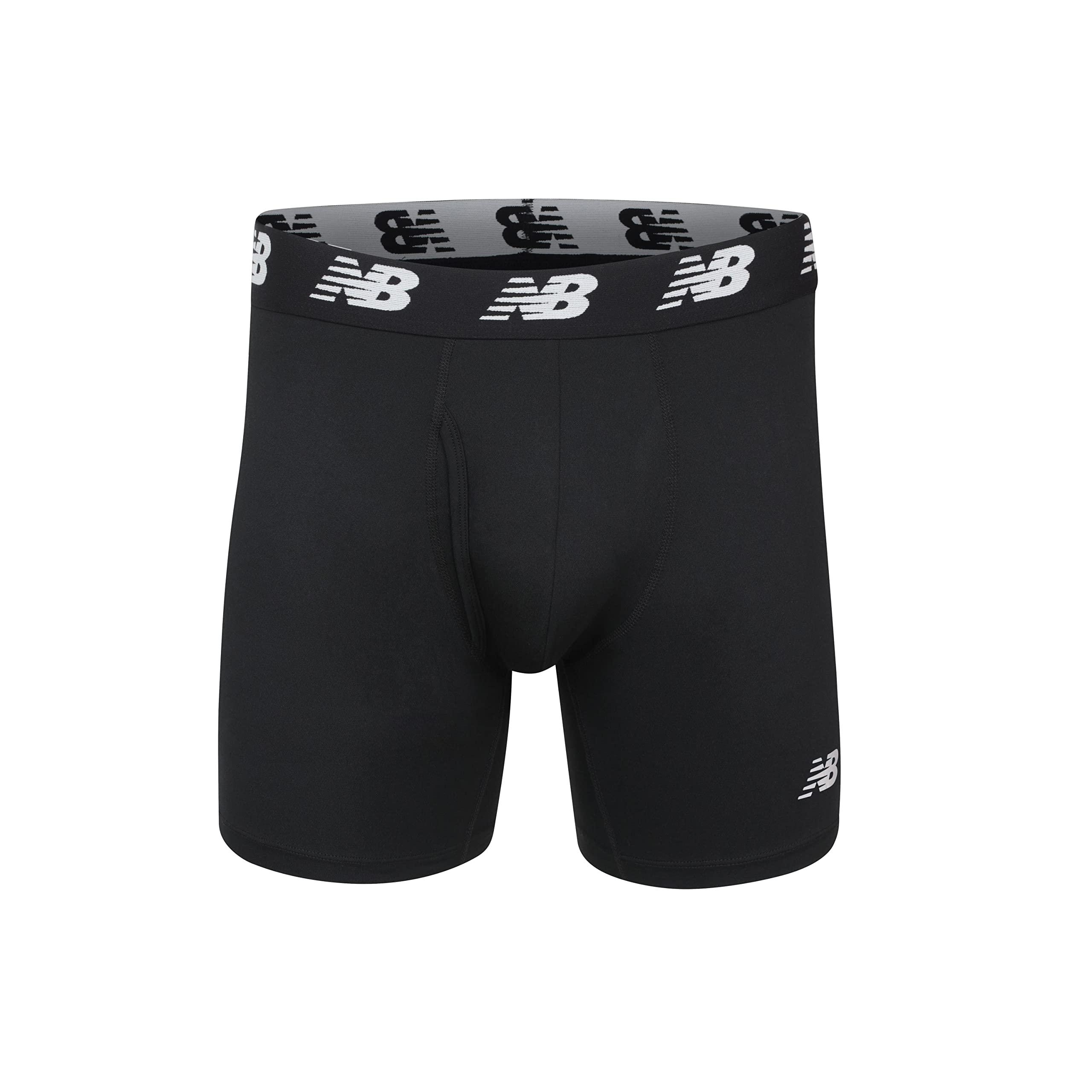 New Balance Men's Performance Boxer Briefs with Fly, Breathable Stretch Underwear, Moisture Wicking, Soft Waistband (3 Pack) - Image 2