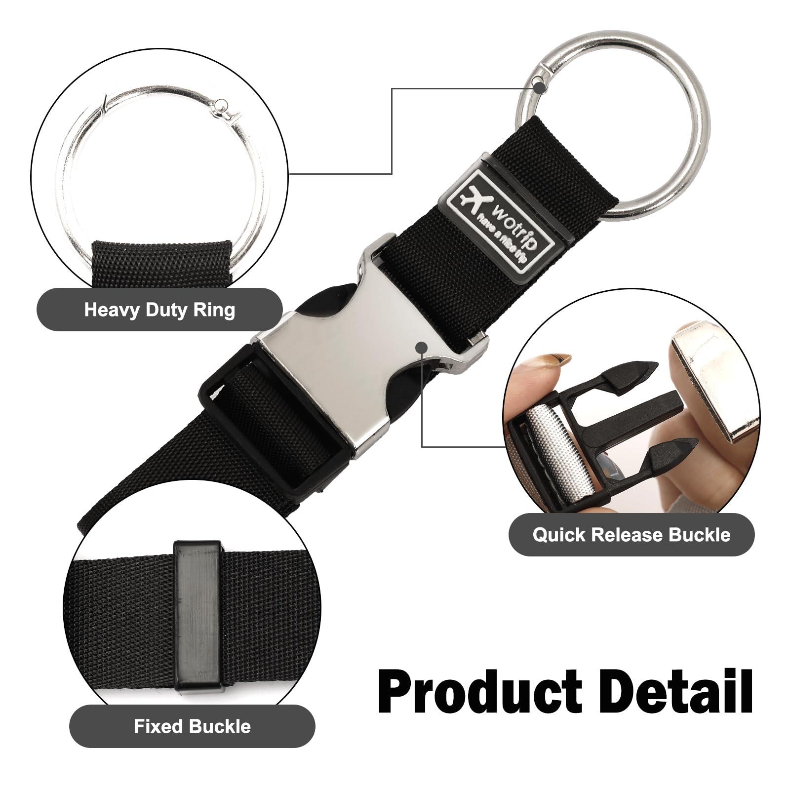 3 Pcs Add a Bag Luggage Straps Jacket Gripper Adjustable Luggage Hook Luggage Strap for Carry On Bag Luggage Accessories for Suitcases Bag (Black Grey and Orange) - Image 3