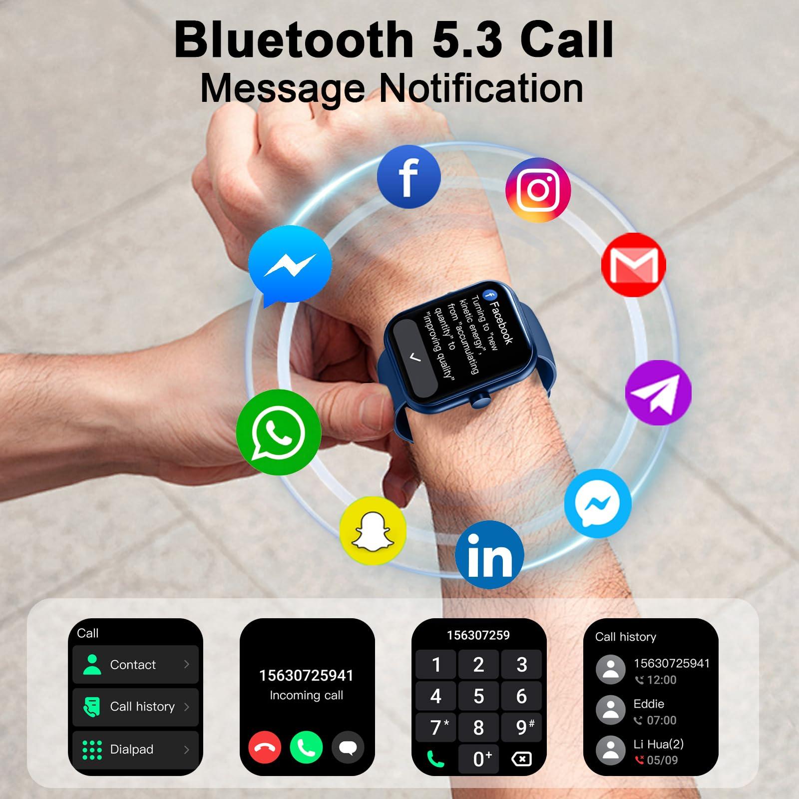 Smart Watch for Men Women(Answer/Make Call), 2025 New Smartwatch 1.96" HD Fitness Watch with 110+ Sport Modes, Heart Rate, Sleep Monitor, Pedometer, IP68 Waterproof Activity Tracker for Android iOS - Image 5
