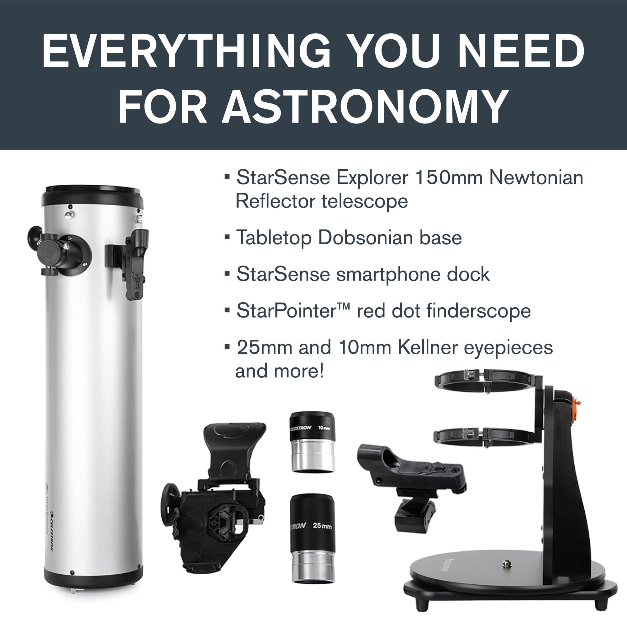 Celestron 22482 StarSense Explorer 150mm Tabletop Dobsonian Smartphone App-Enabled Telescope Works with StarSense App to Help You Find Nebulae, Planets & More – iPhone/Android Compatible - Image 5