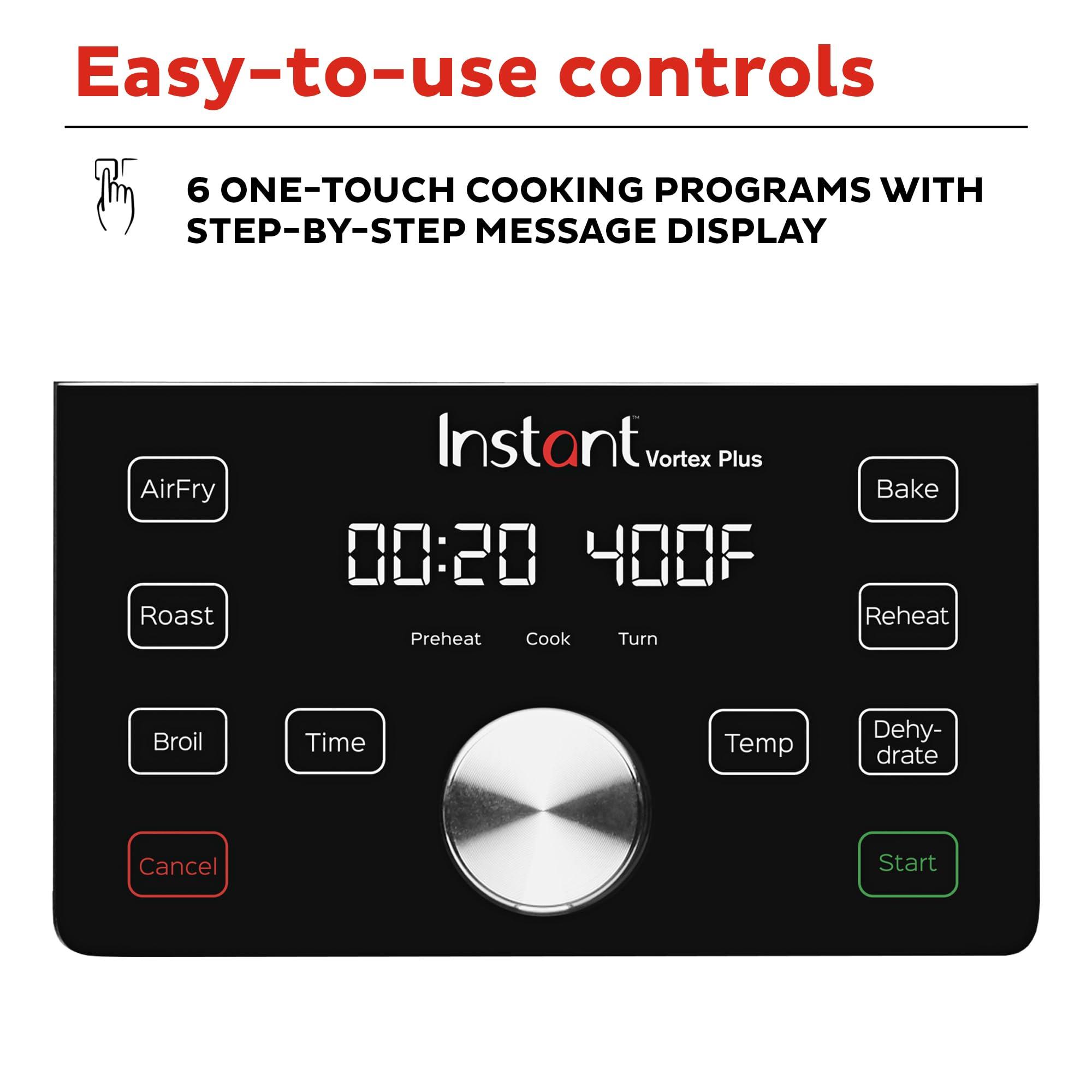 Instant Pot Vortex Plus 4QT Air Fryer, Custom Program Options, 6-in-1 Functions Crisps, Broils, Roasts, Dehydrates, Bakes, Reheats, 100+ In-App Recipes, from the Makers of Instant Pot, Stainless Steel - Image 8