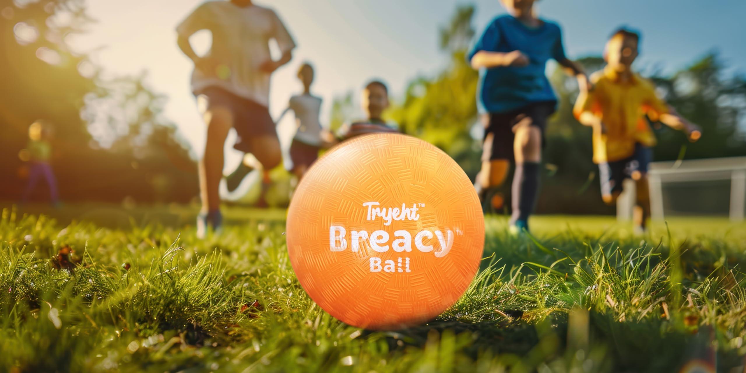 Tryeht Self Inflating Ball 5", Rubber New Feel Breacy Ball, Hi Bouncy, Never Need Pump, Neon Orange, Playground Balls, Handball, Dodgeballs, Picnic and School Play in and Outdoor - Image 8