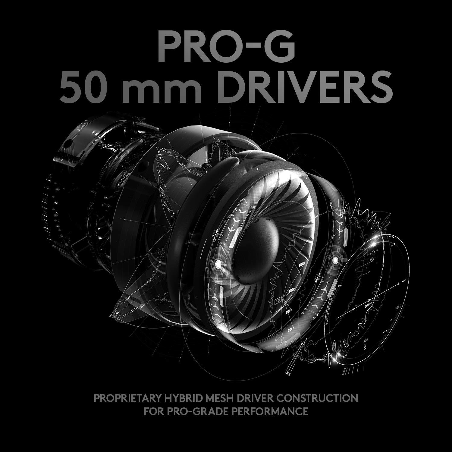 Logitech G Pro X Wired Gaming Headset: Blue VO!CE Detachable Boom Mic, DTS 7.1, 50 mm Drivers, USB/3.5mm Aux, Spare Memory Foam Ear Pads, USB DAC & Bag Included, for PC, Xbox, PS5, PS4 - Black - Image 6