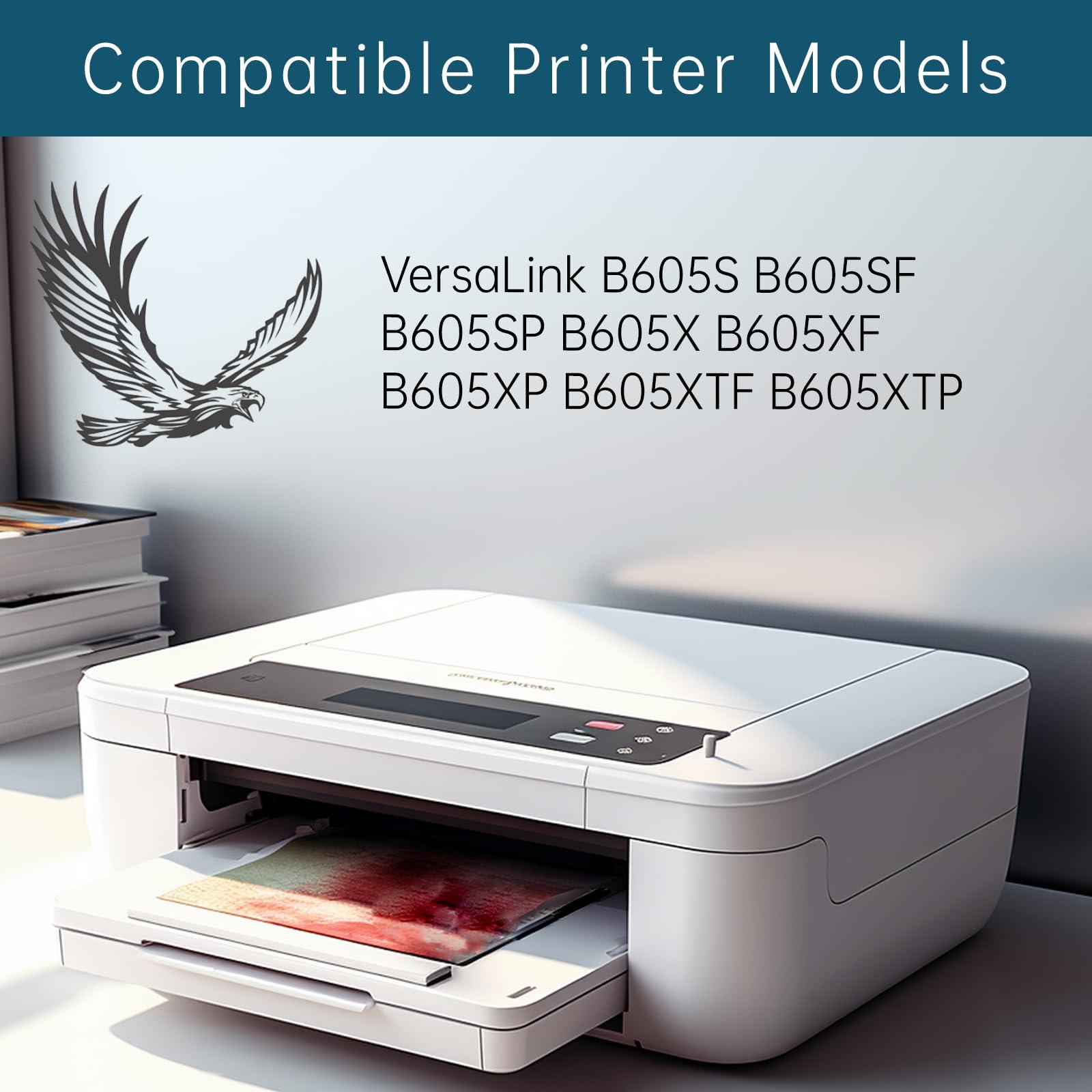 106R03944 Toner Cartridges Compatible for Xerox VersaLink B605S B605SF B605SP B605X B605XF B605XP B605XTF B605XTP Printers, High Yield 56700 Pages, Bright Colors Clear Printing (Black) - Image 2