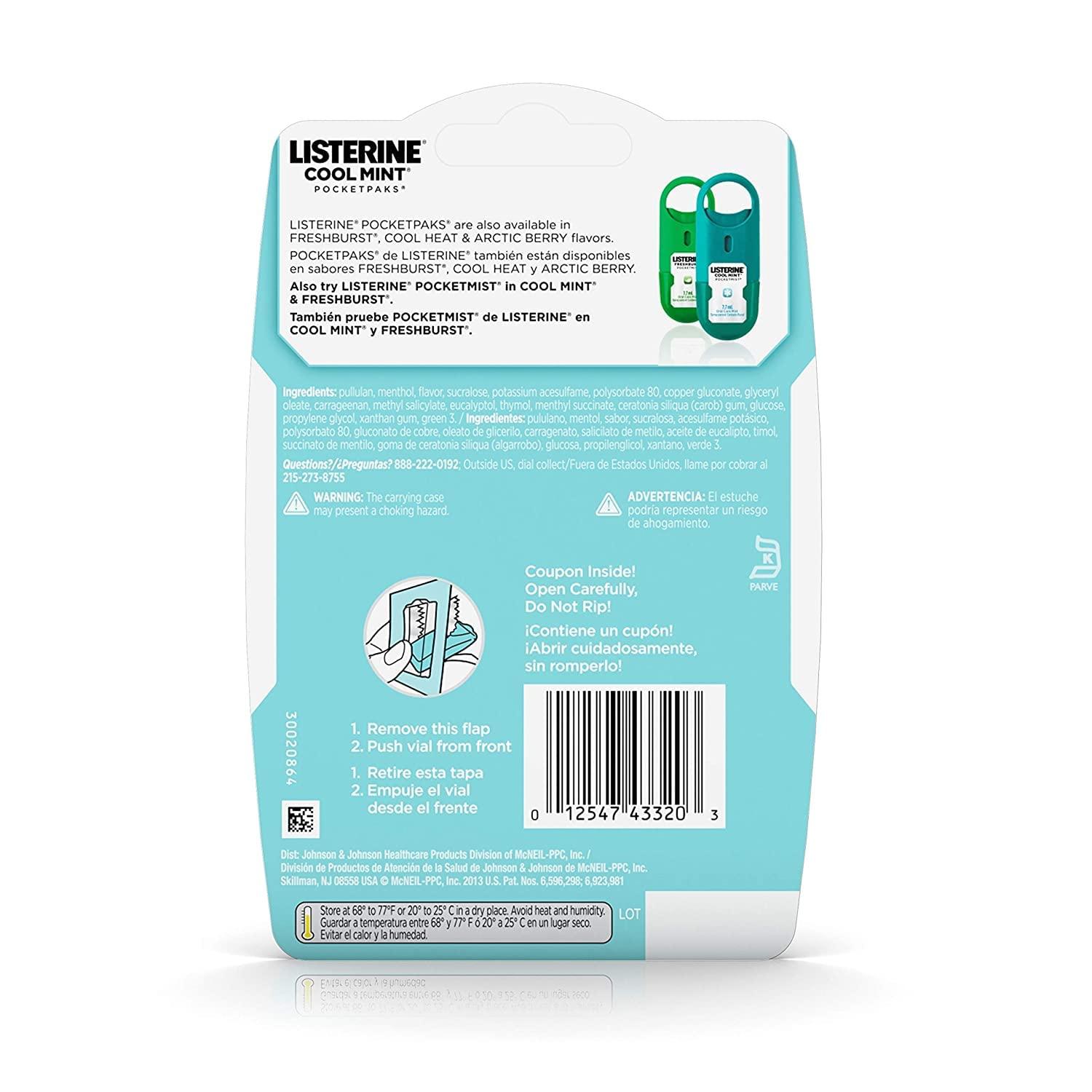 Listerine Cool Mint Pocketpaks, 24 count (pack of 6) - Image 2