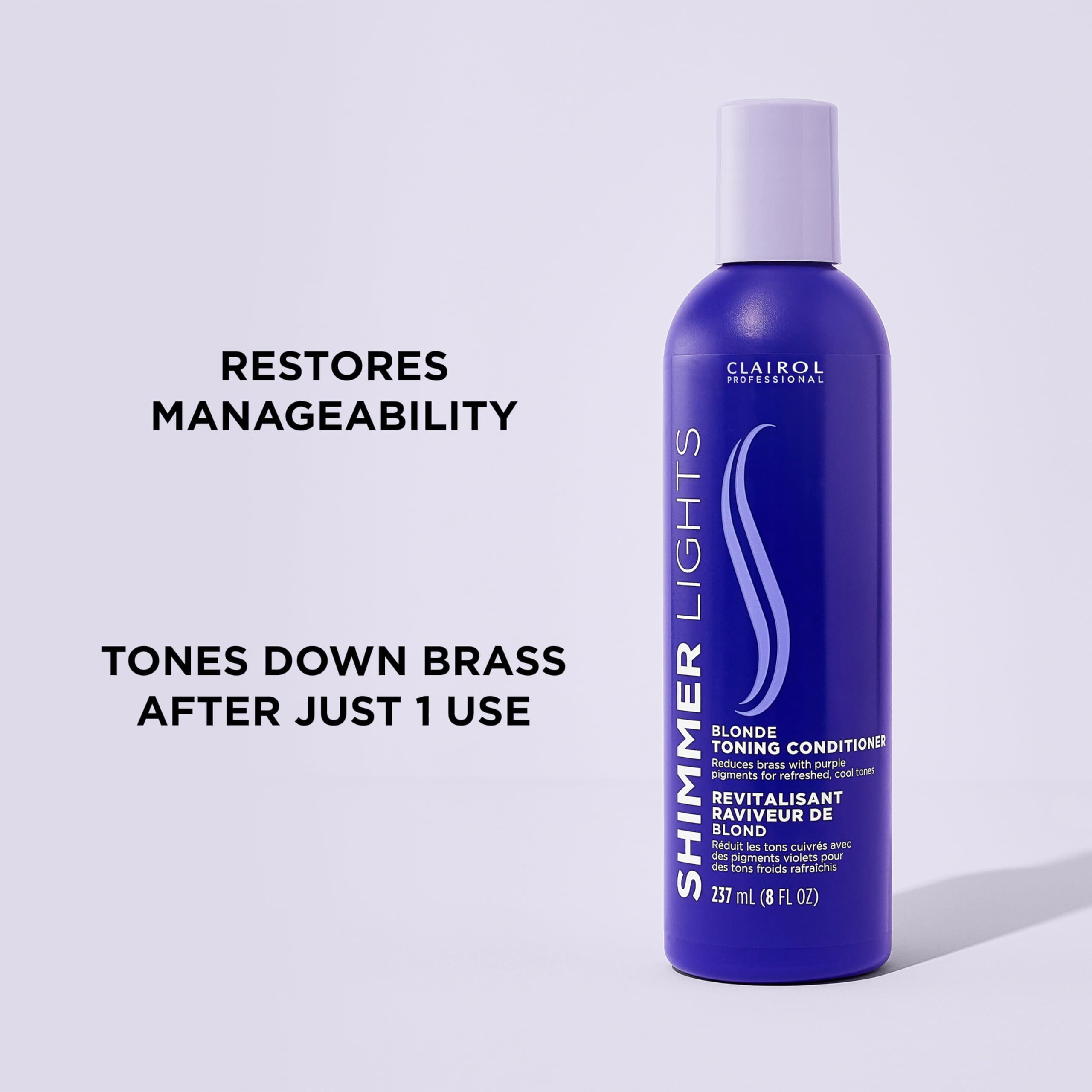 Clairol Professional Shimmer Lights Purple Conditioner | Neutralizes Brass & Yellow Tones | For Blonde, Silver, Gray & Highlighted Hair - Image 4