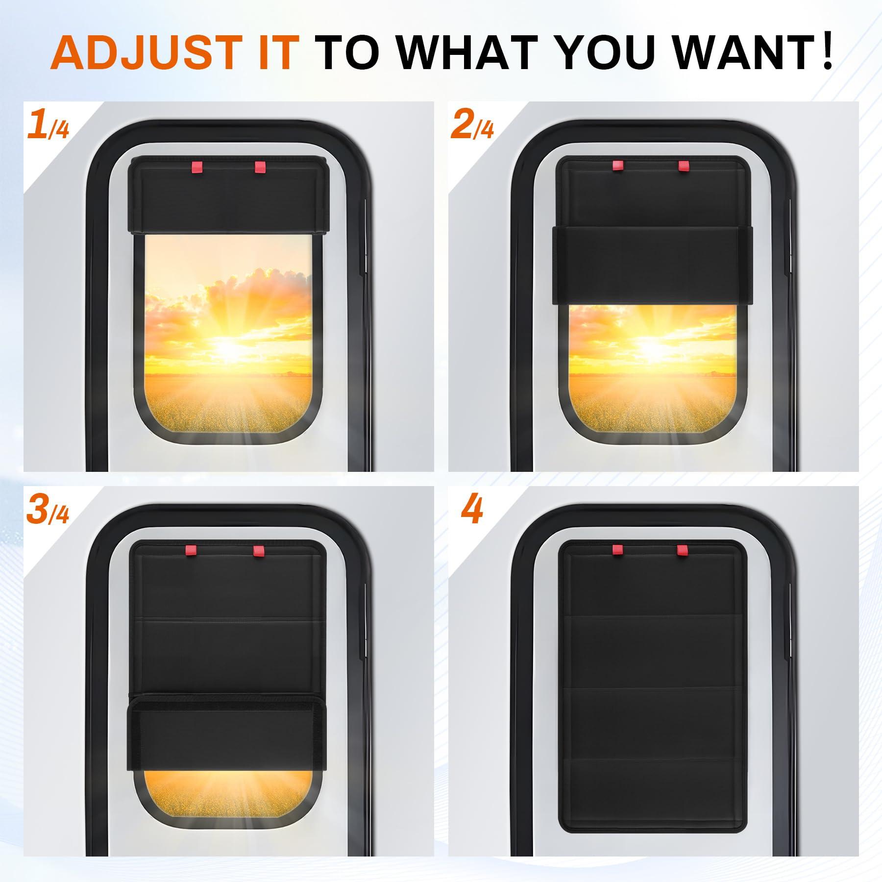 JUSTTOP RV Door Window Shade, Magnetic Foldable Blackout Window Cover with Reflective Silver Coating | UV Protection Sun Shade for RV Travel | RV Accessories Must-Have for Camping & Road Trips - Image 3